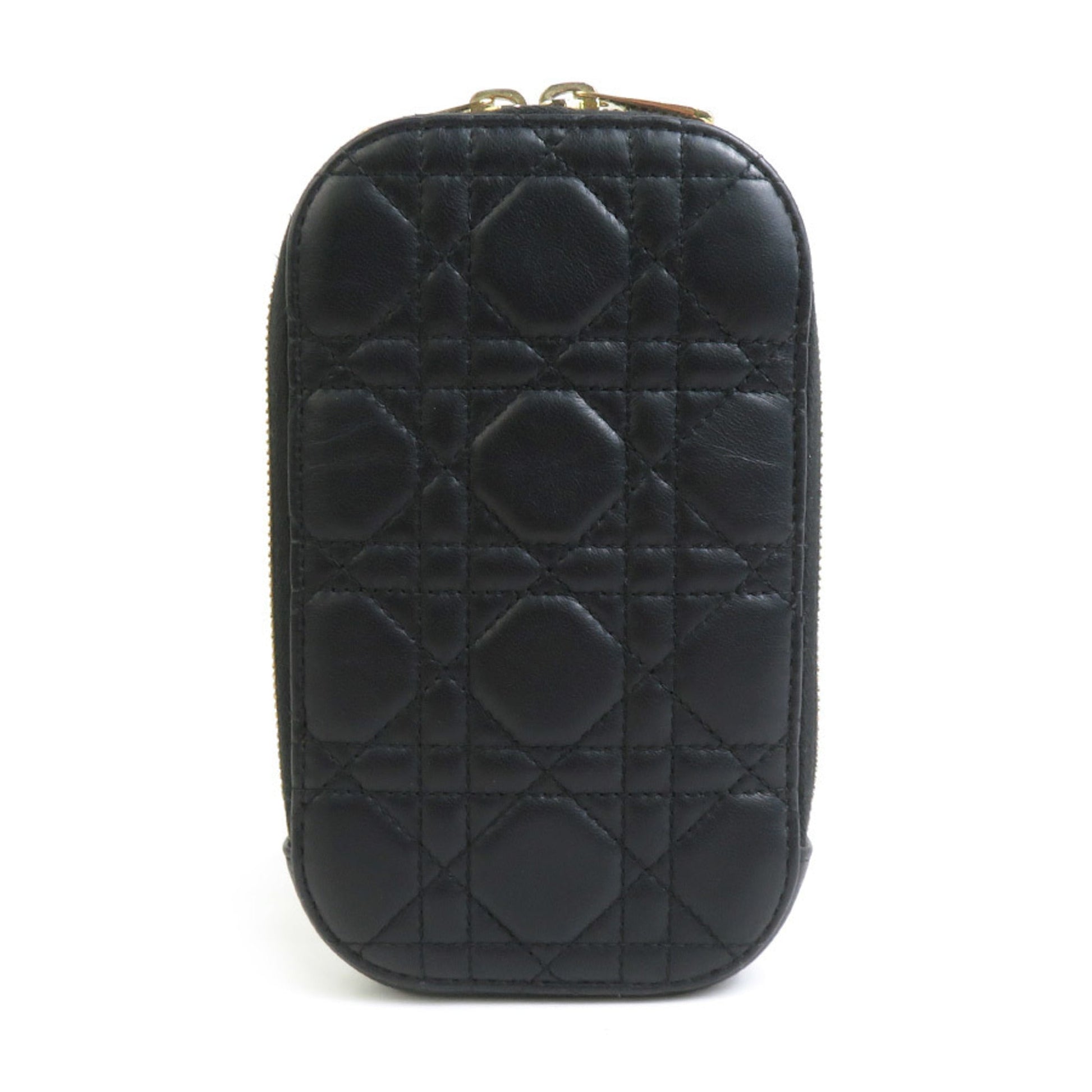Dior Handbag Christian Shoulder Bag 2 Leather Metal Black
