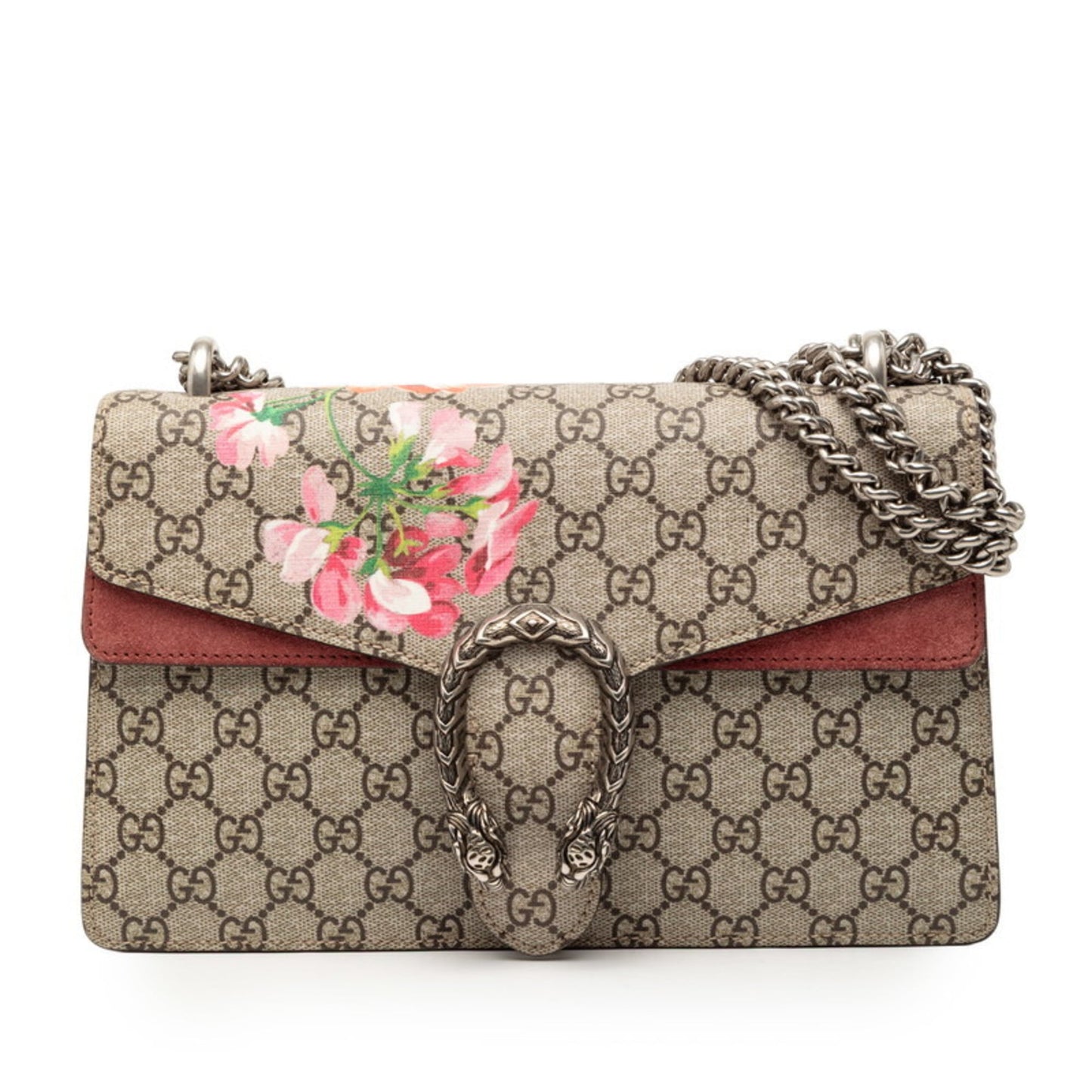 Gucci Beige Red Color Pvc Suede Shoulder Bag
