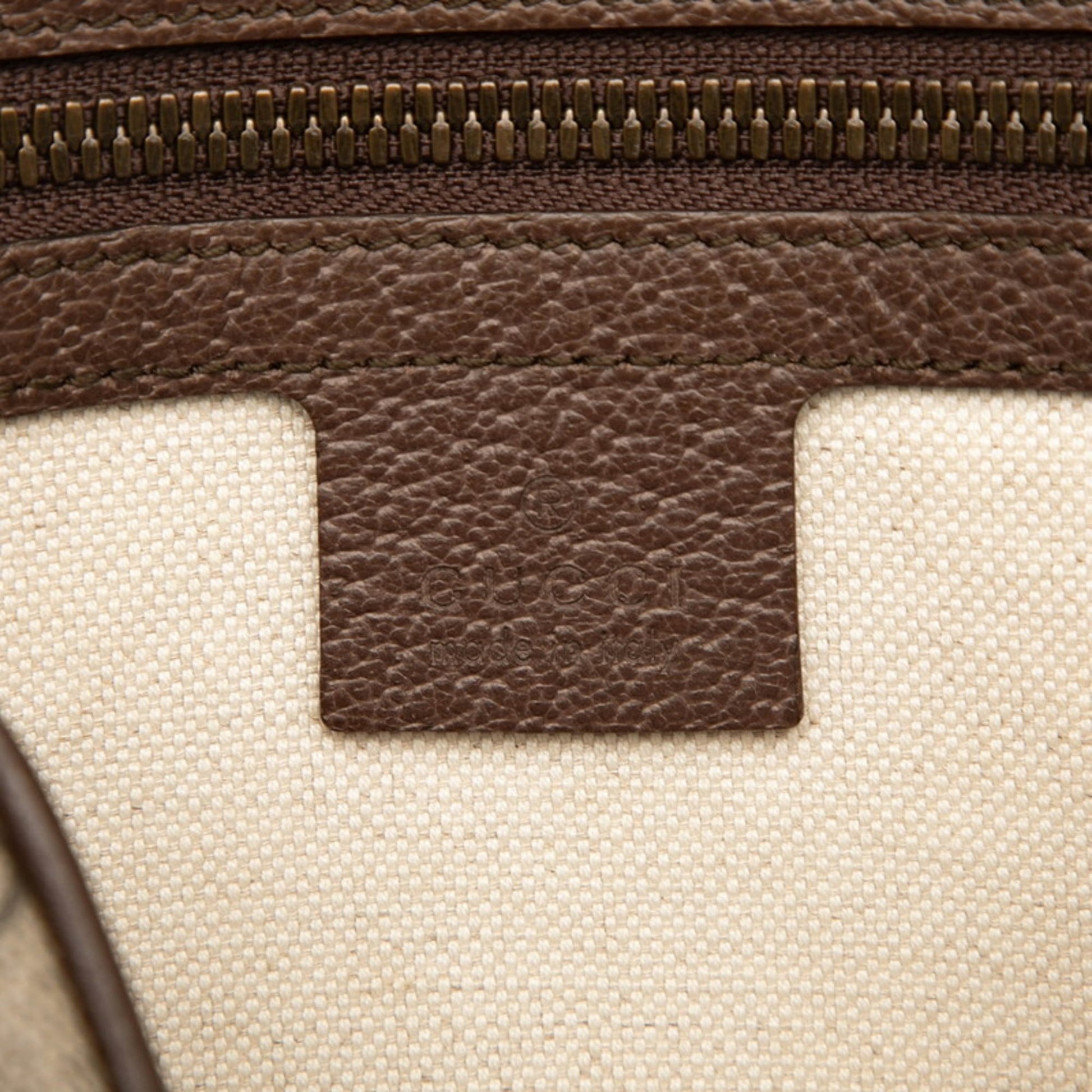 Gucci Beige Brown Pvc Leather Sling Bag