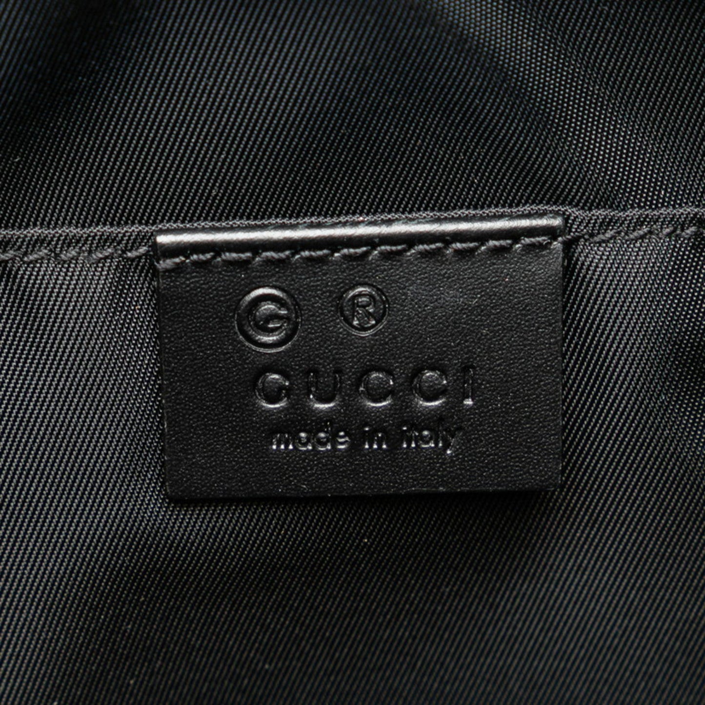Gucci Sherry Line Black Nylon Leather Clutch Bag