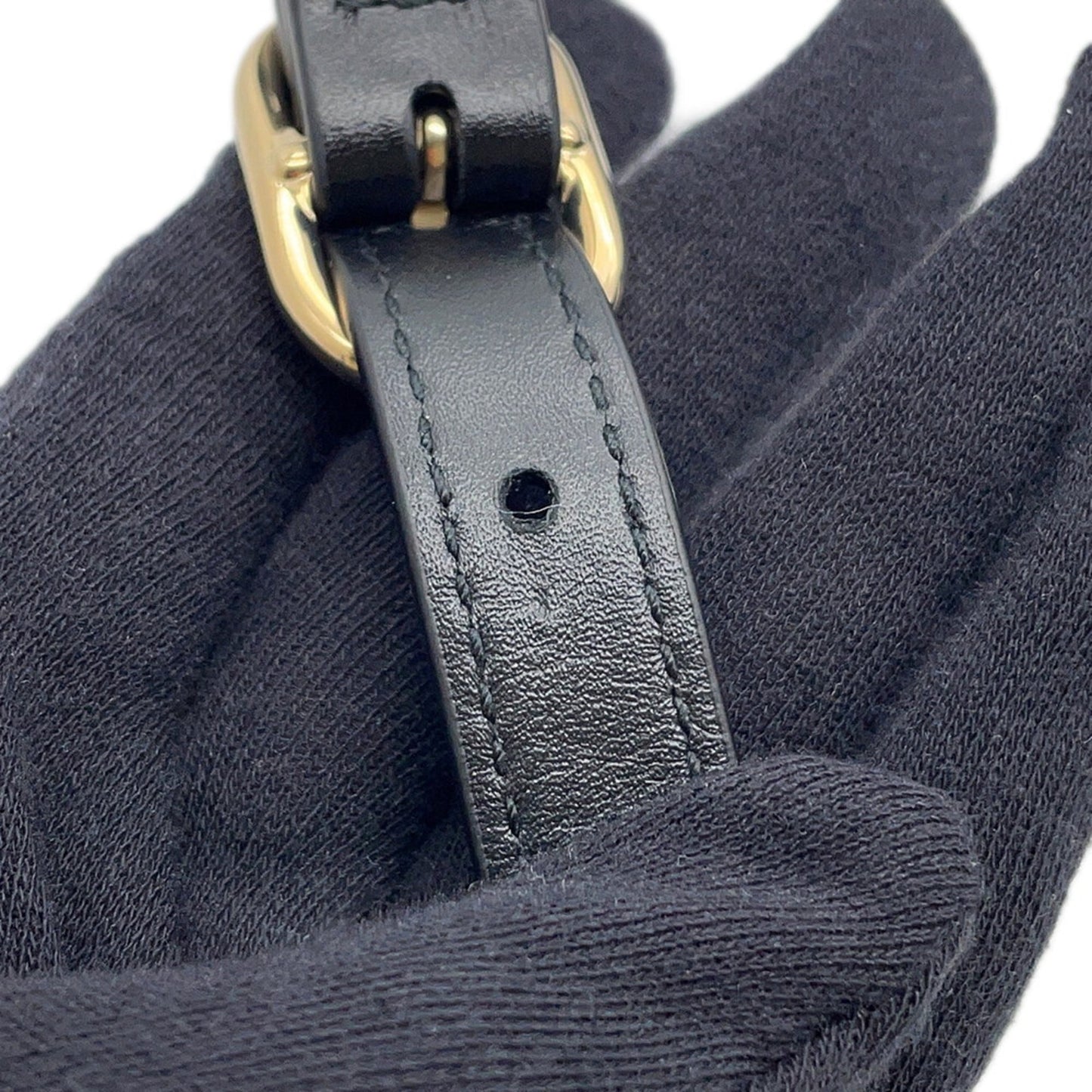 Gucci Black Leather Handbag Shoulder Bag Tote Bag