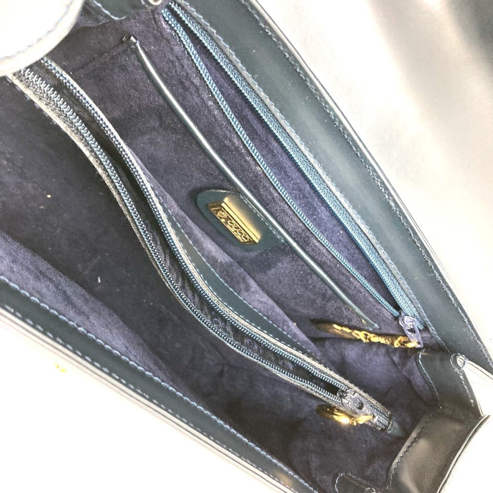 Gucci Navy Leather Handbag