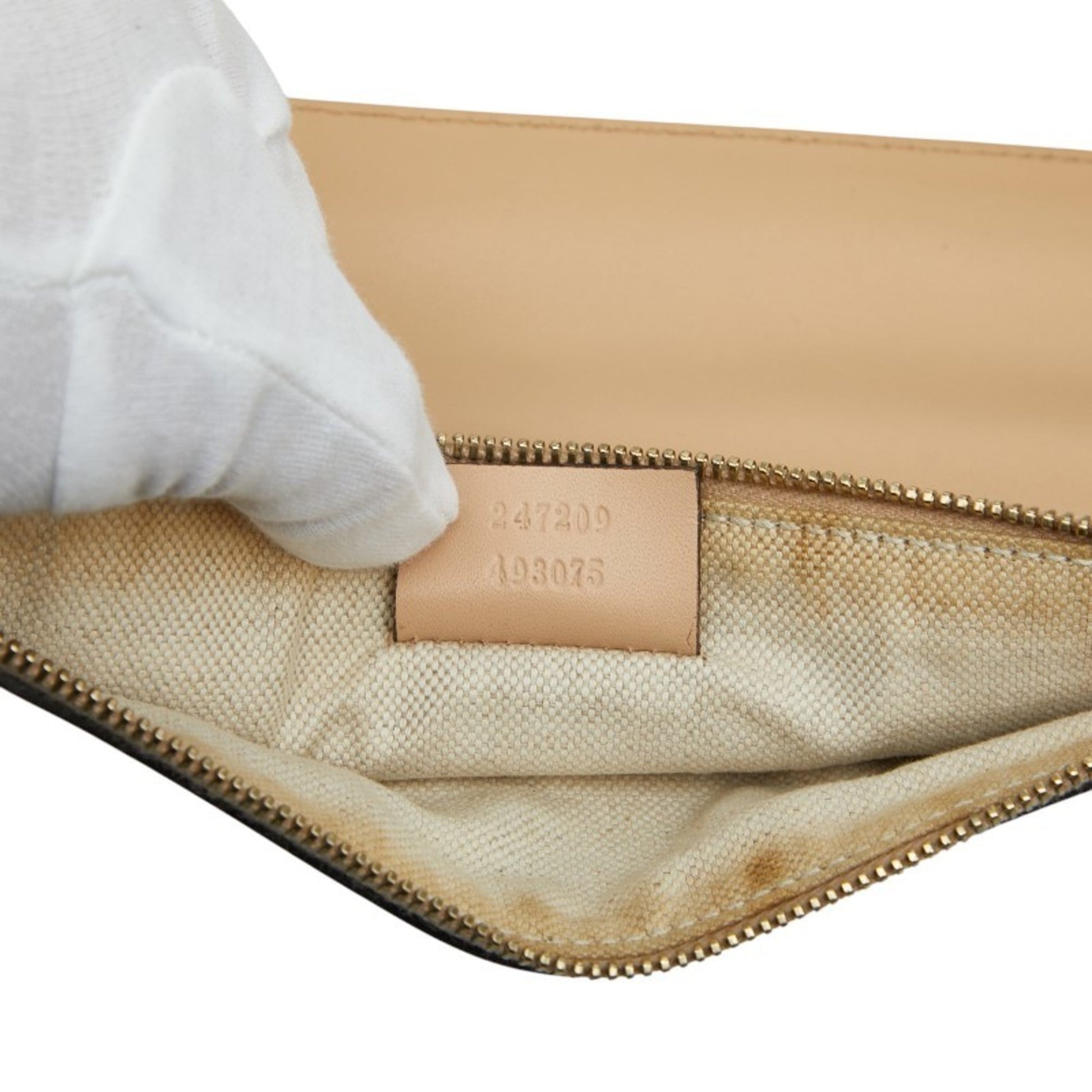 Gucci Gg Canvas Beige Brown Gg Canvas Leather Tote Bag