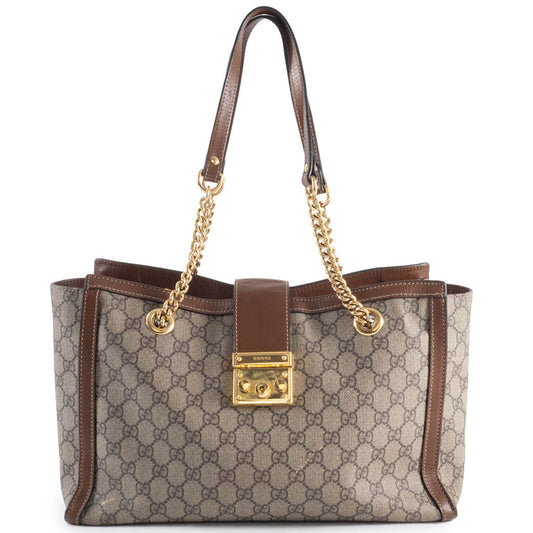 Gucci Beige Gg Supreme Leather Shoulder Bag