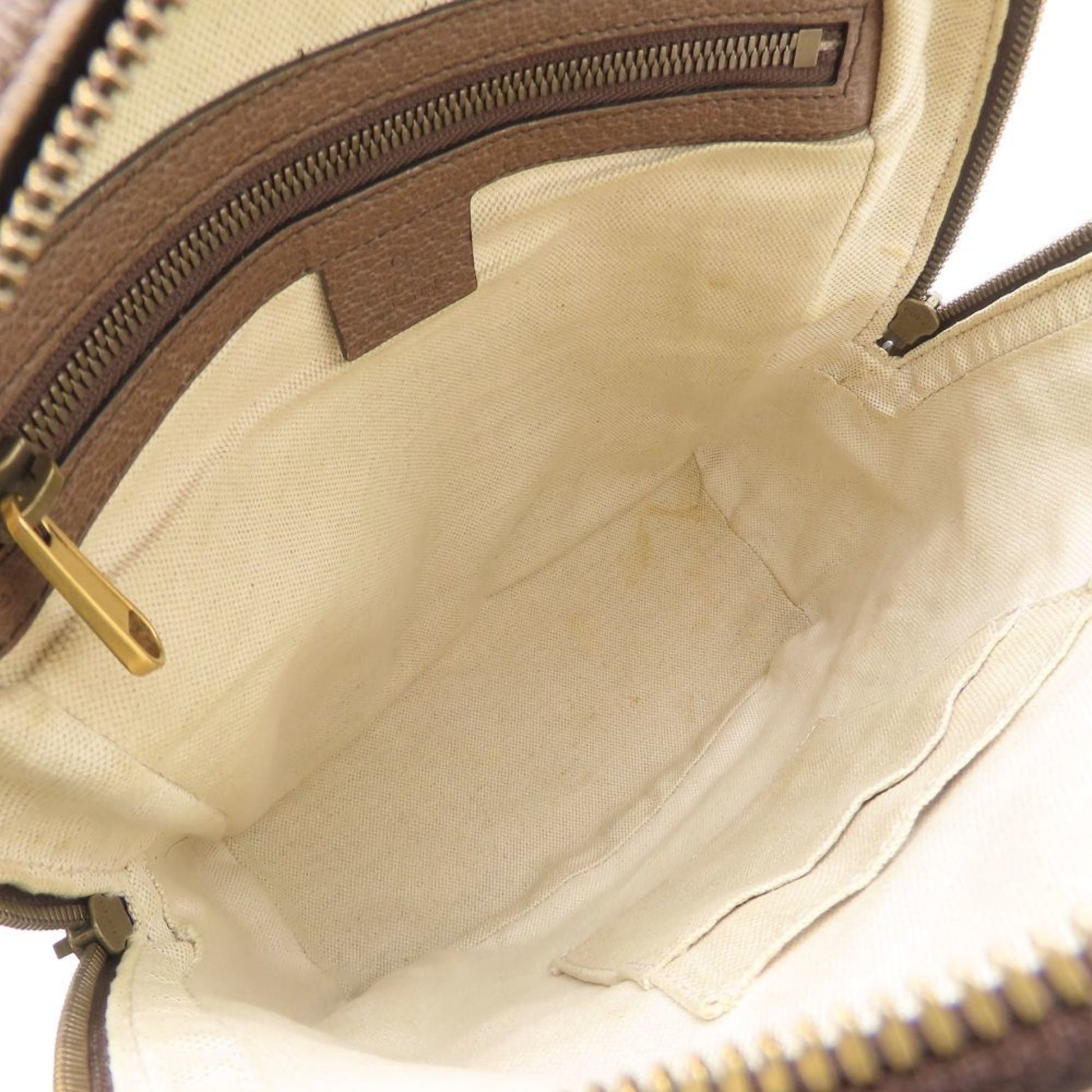 Gucci Beige Brown Gg Supreme Canvas Leather Backpack