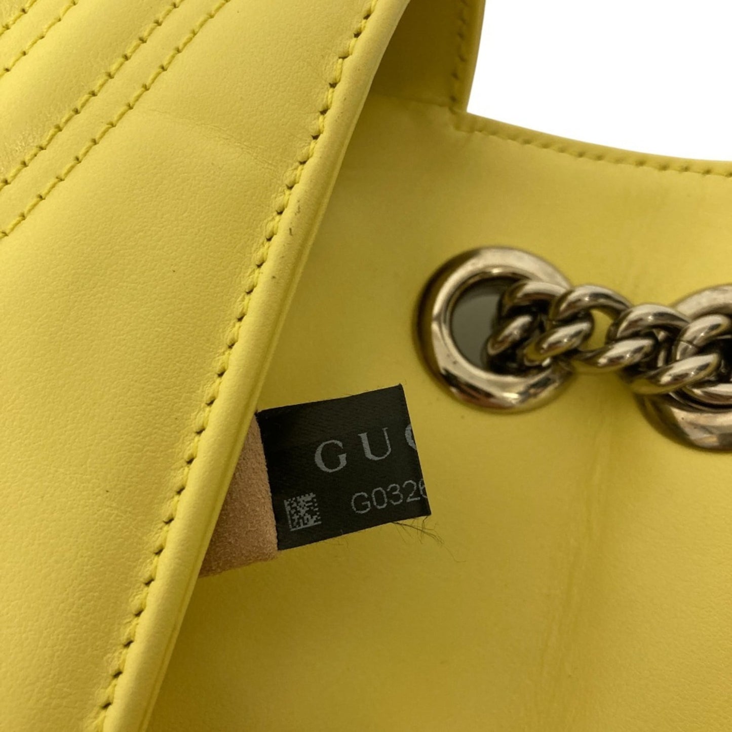 Gucci Yellow Quilting Leather Shoulder Bag