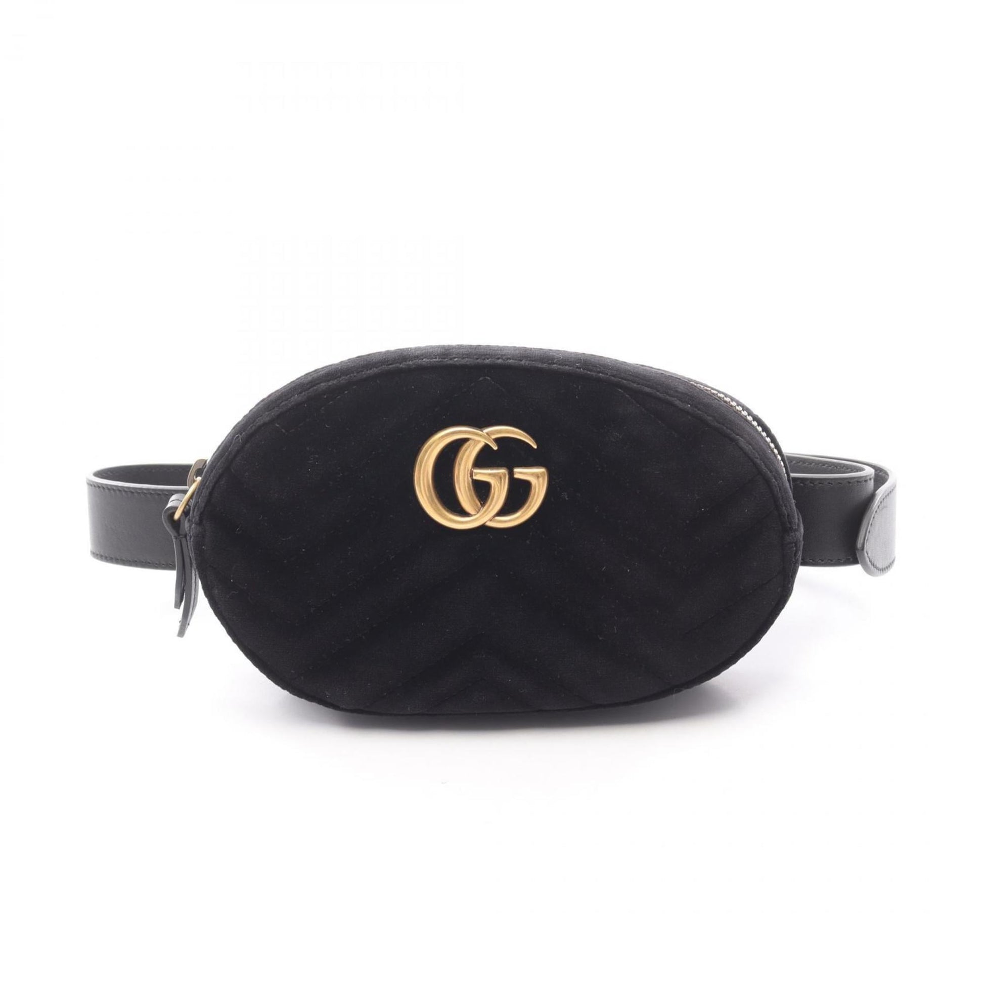 Gucci Black Fabric Leather Fanny Pack