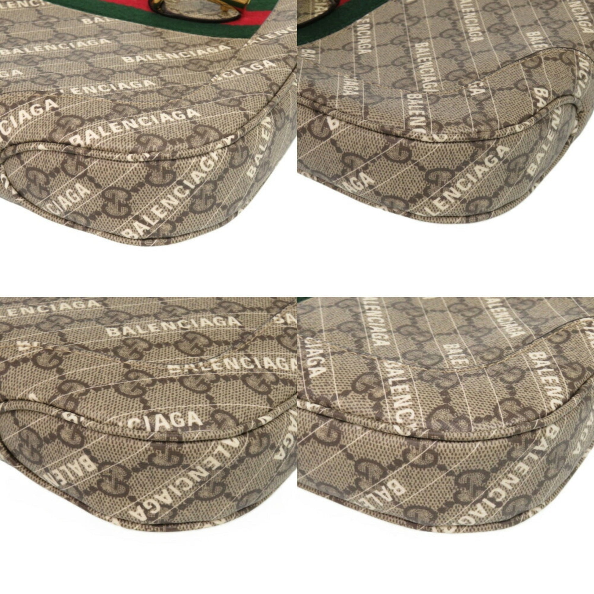Gucci Beige Gray Polyester Cotton Handbag