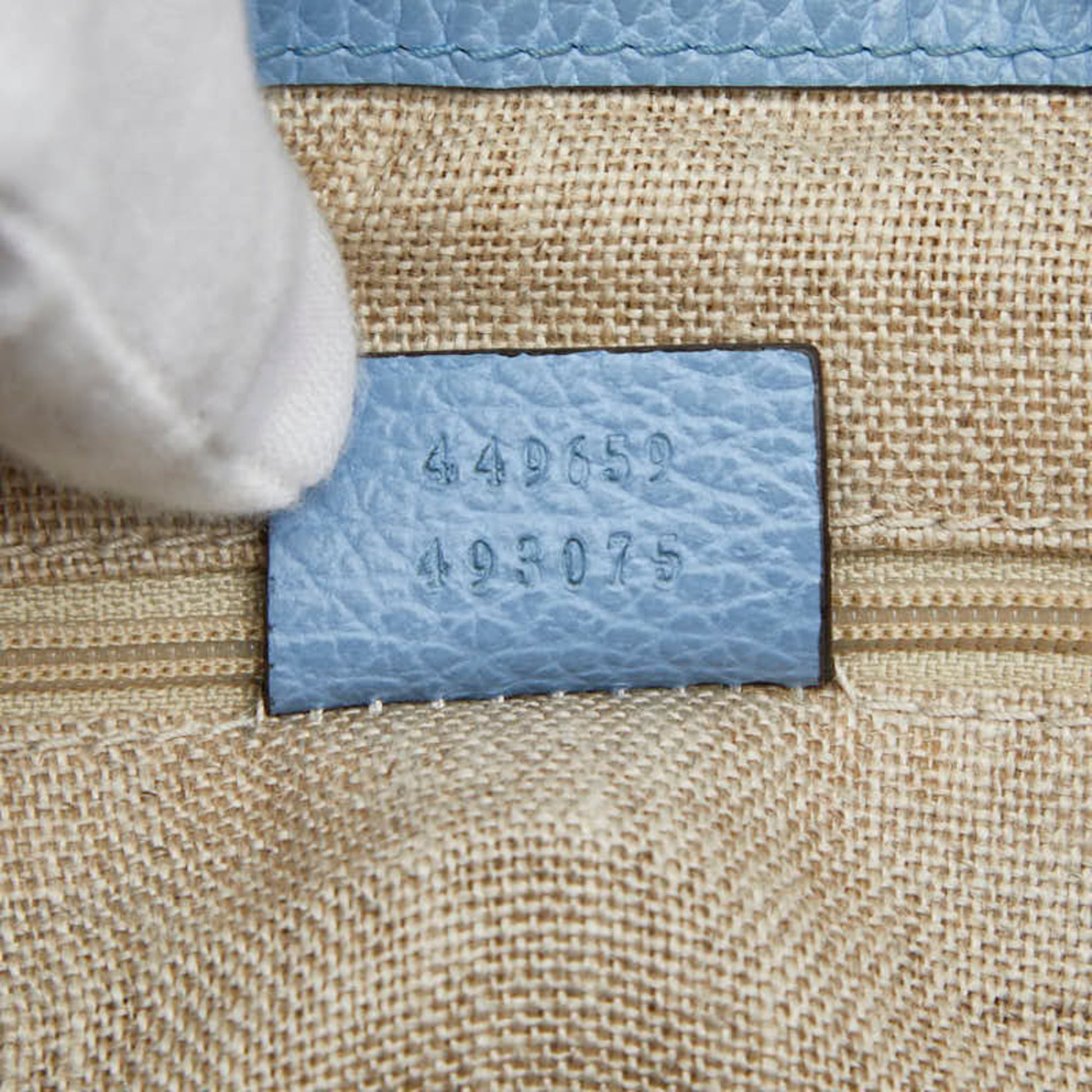Gucci Light Blue Leather Handbag Shoulder Bag
