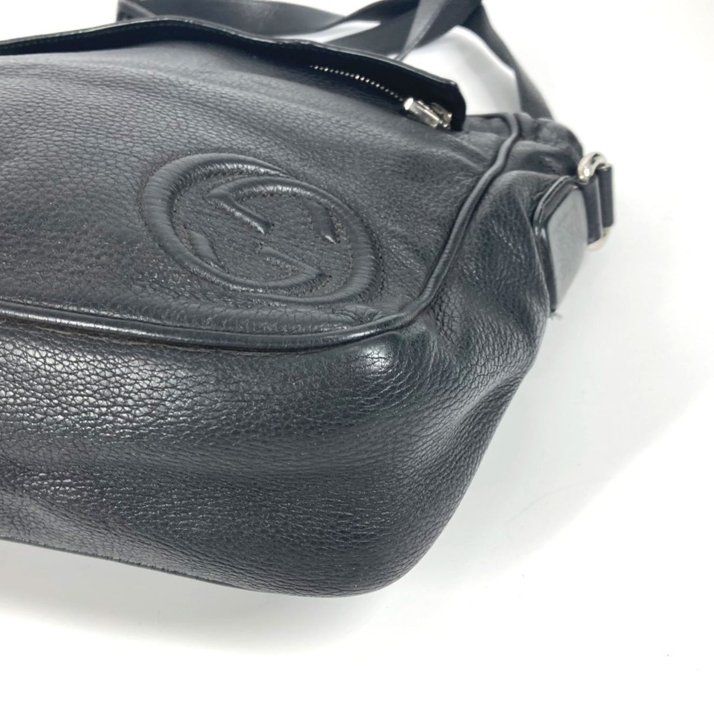 Gucci Black Leather Pochette Shoulder Bag