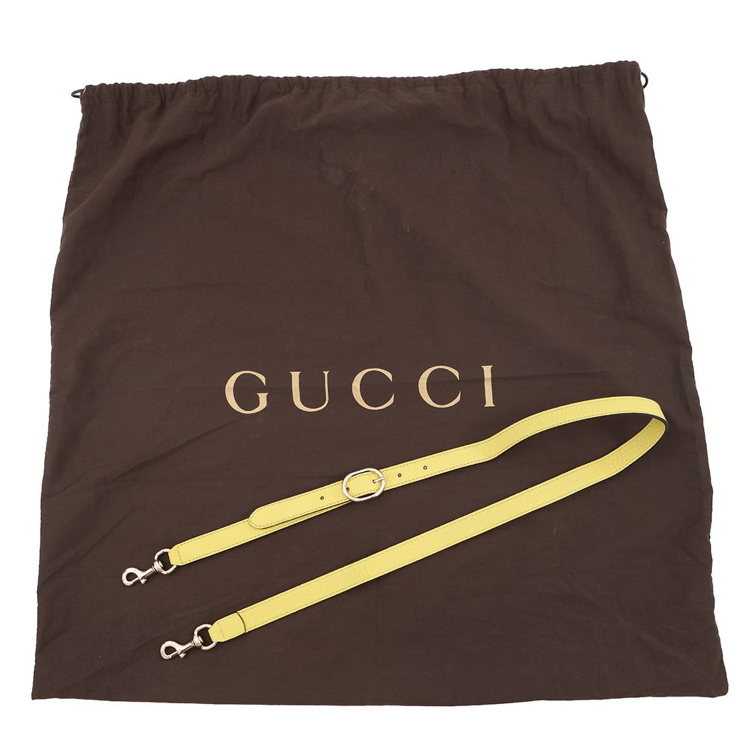 Gucci Beige Champagne Gold Yellow Bamboo Leather Tote Bag