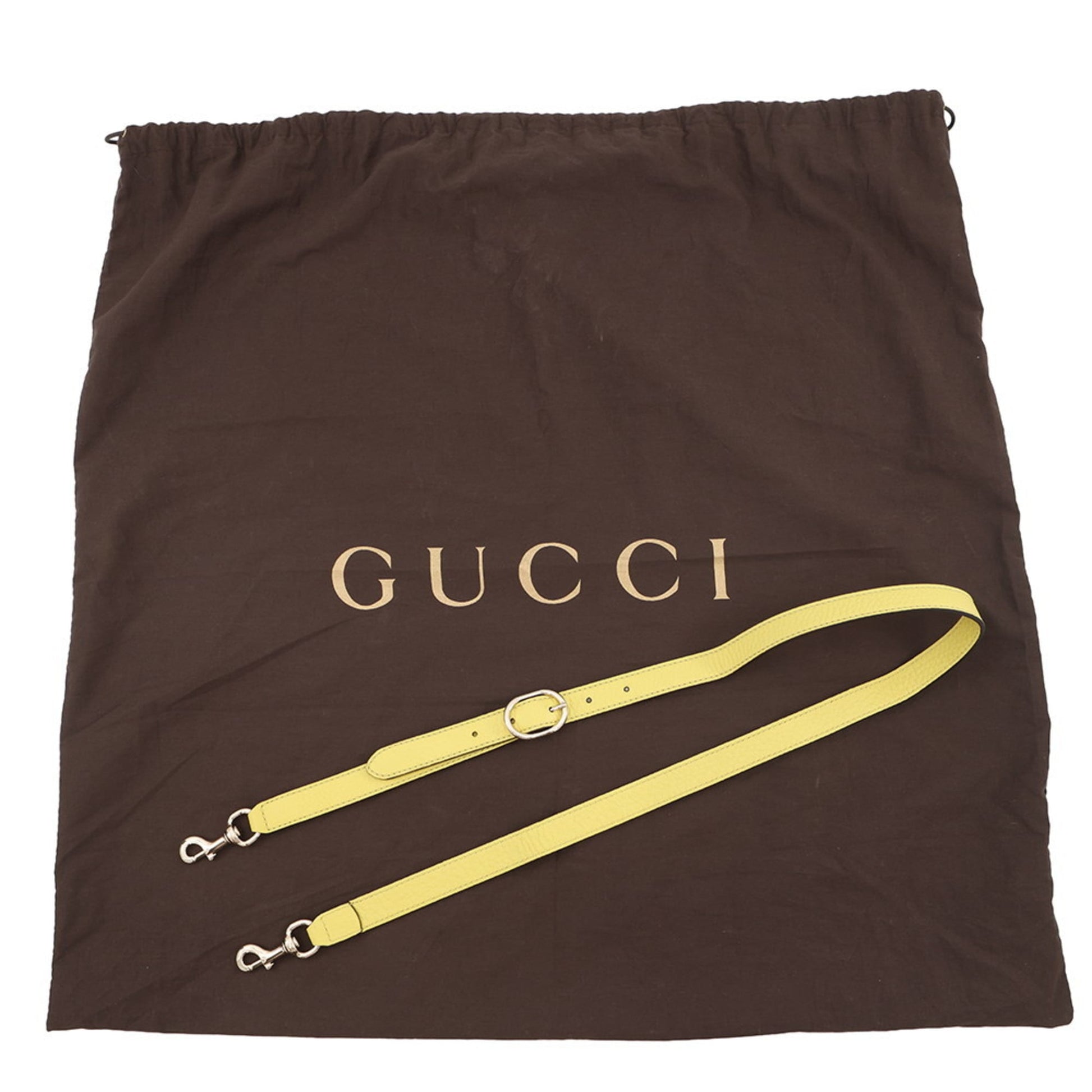 Gucci Beige Champagne Gold Yellow Bamboo Leather Tote Bag