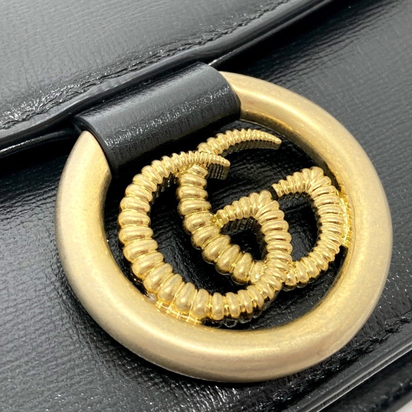 Gucci Black Leather Shoulder Bag
