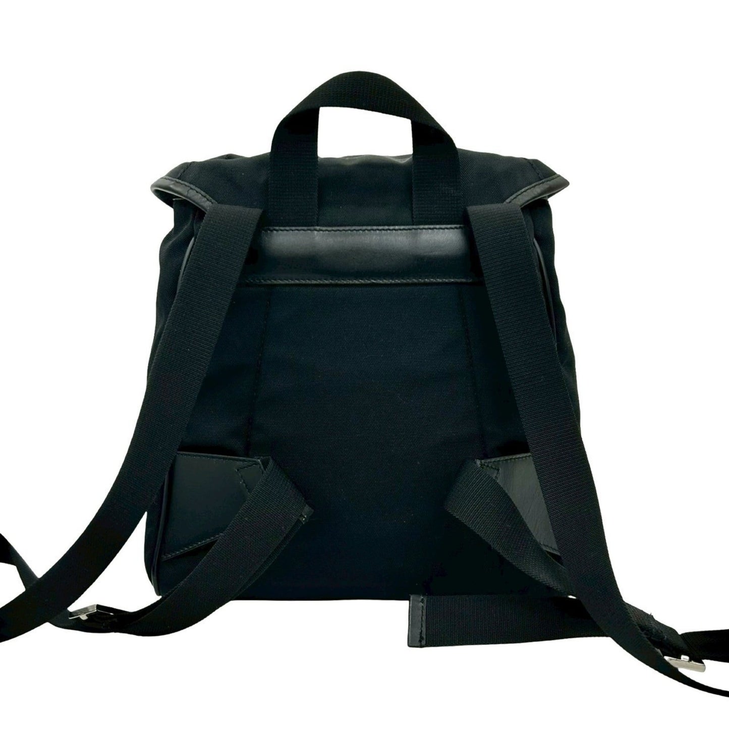 Gucci Black Nylon Leather Backpack