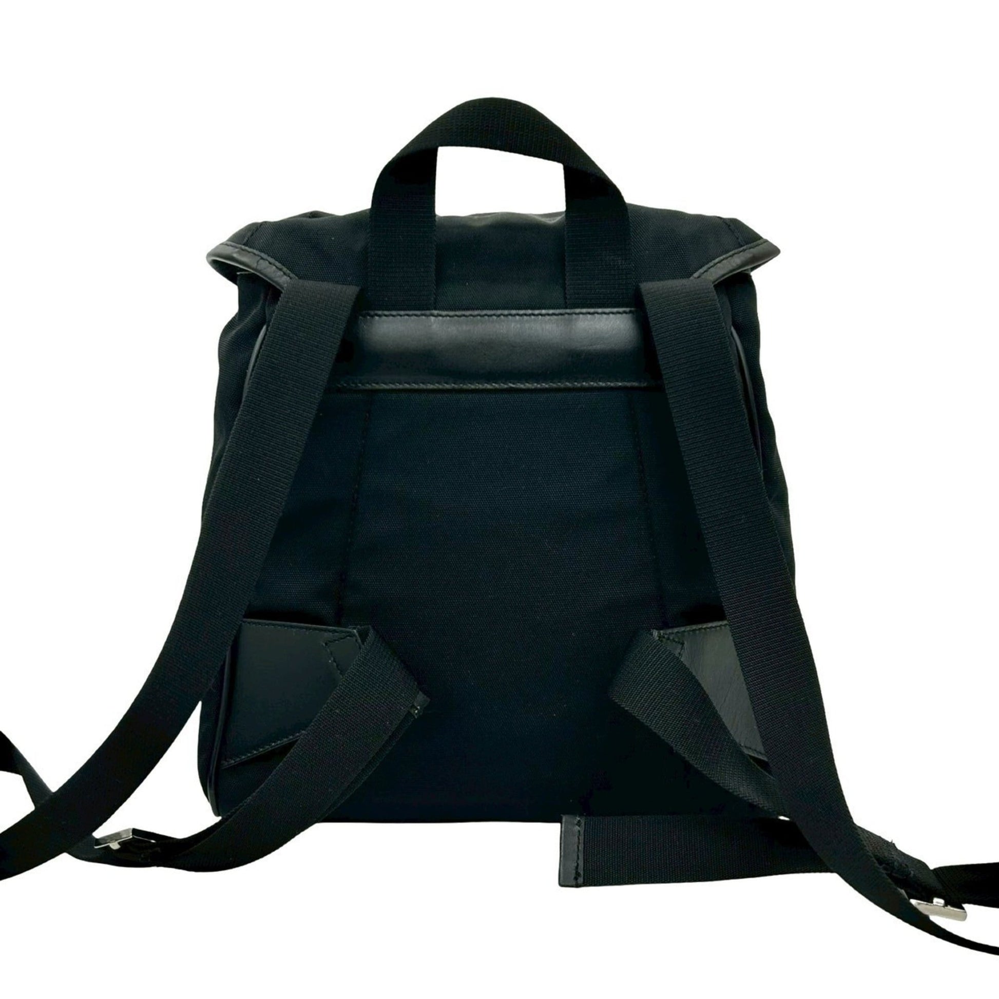 Gucci Black Nylon Leather Backpack
