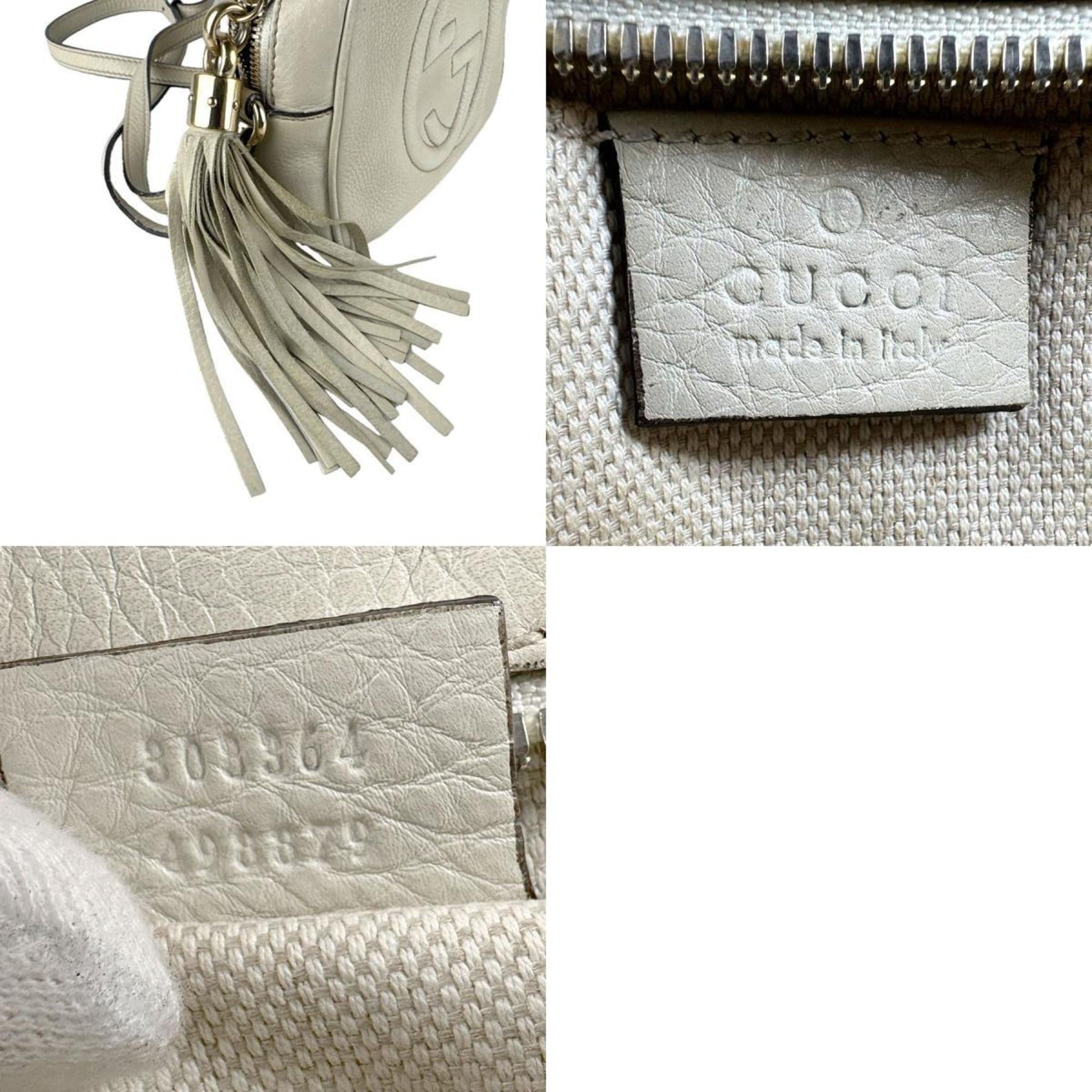 Gucci Ivory Leather Shoulder Bag