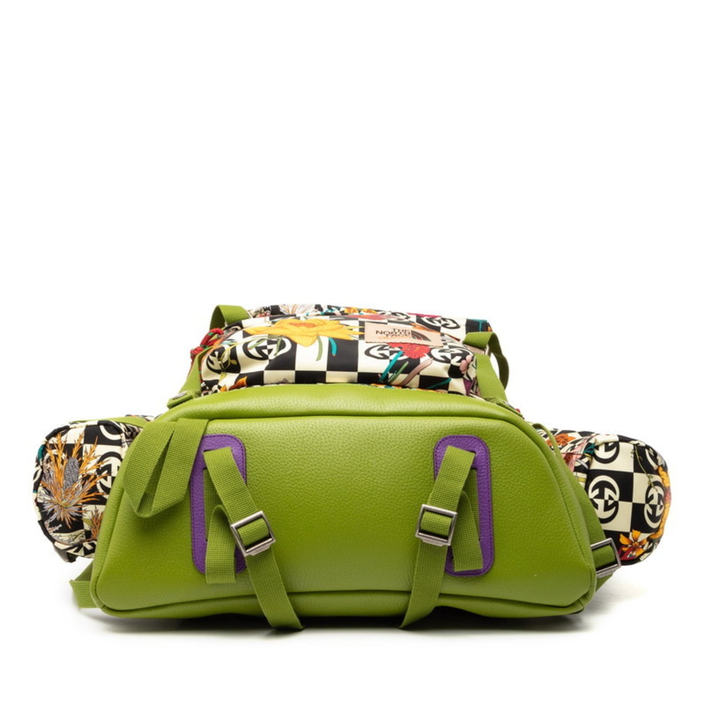 Gucci Green Multi-Color Nylon Leather Backpack