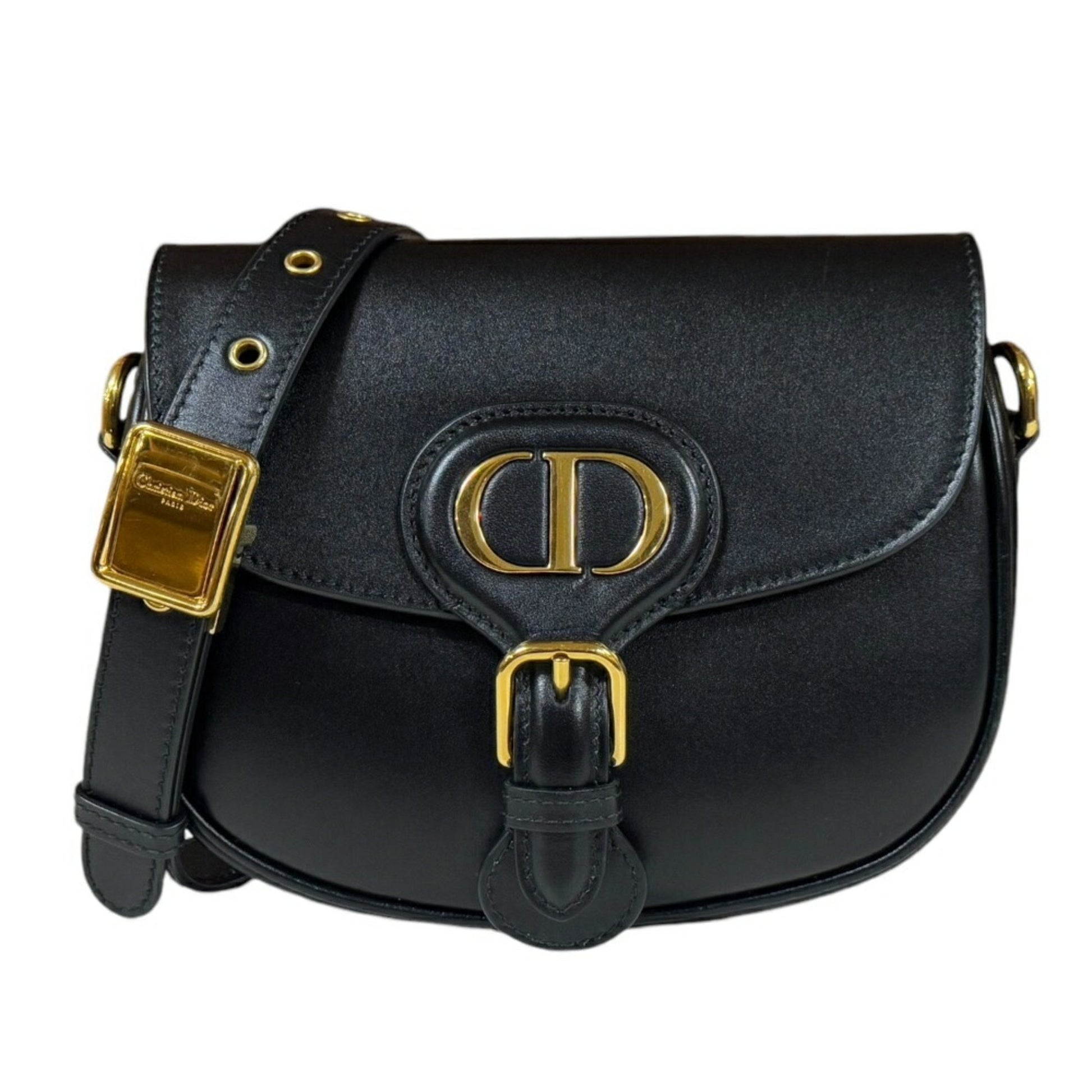 Dior Handbag Christian Shoulder Bag 40 Leather Black