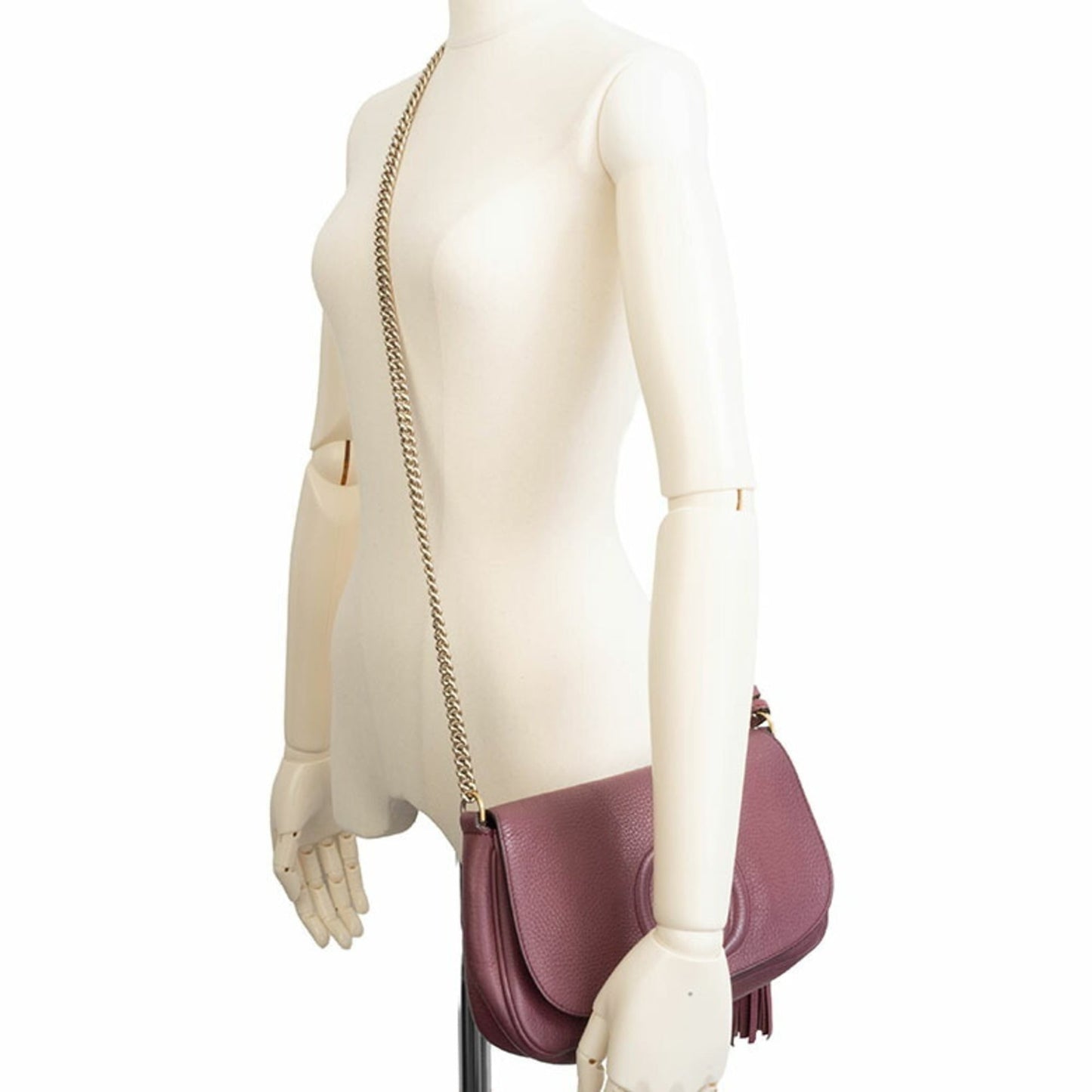 Gucci Purple Leather Shoulder Bag
