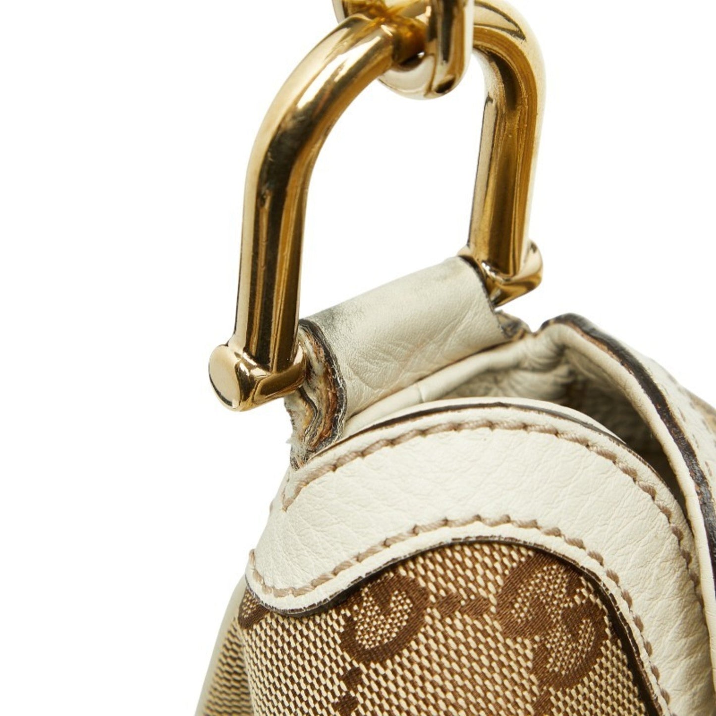 Gucci Gg Canvas Beige Ivory Gg Canvas Leather Handbag Shoulder Bag