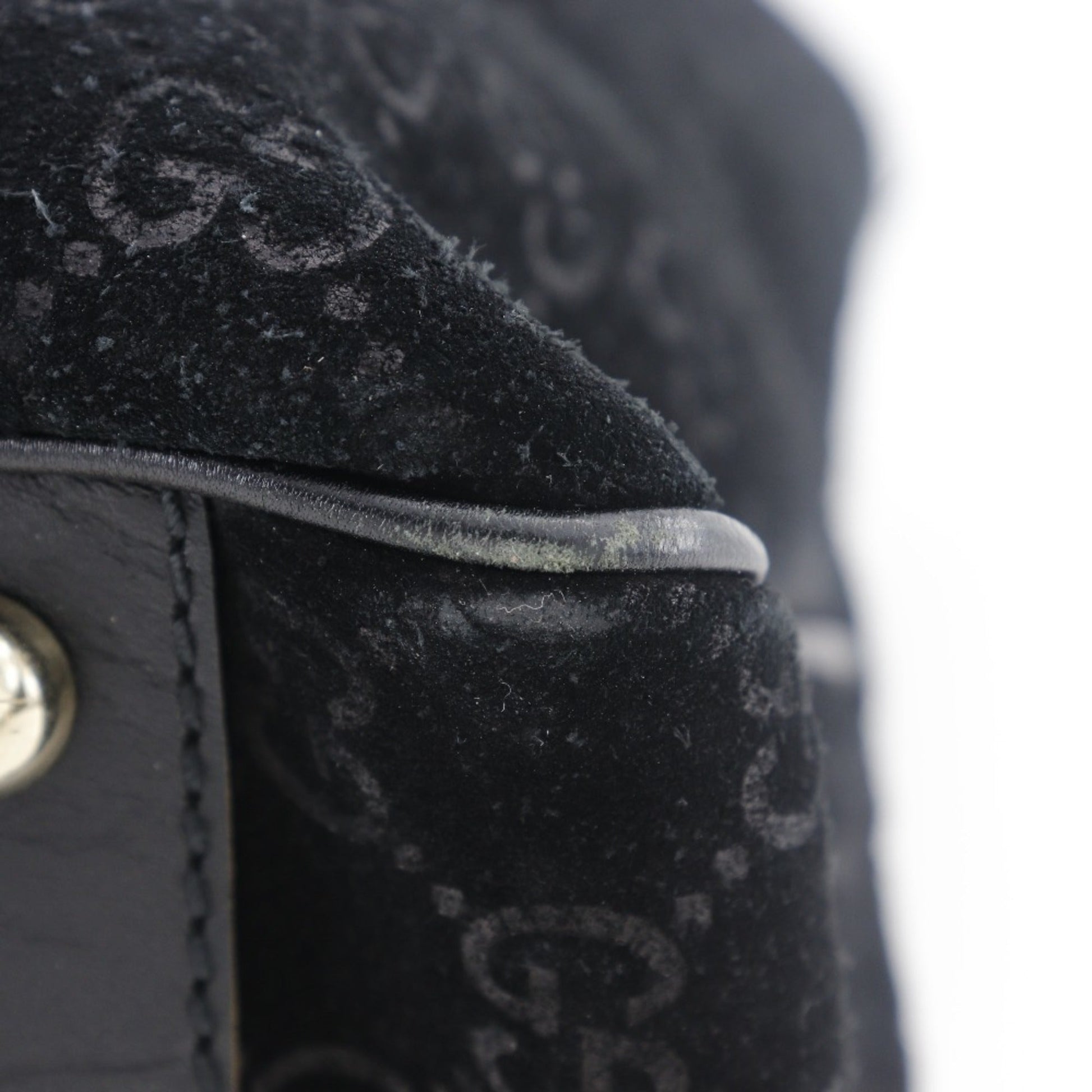 Gucci Black Suede Tote Bag