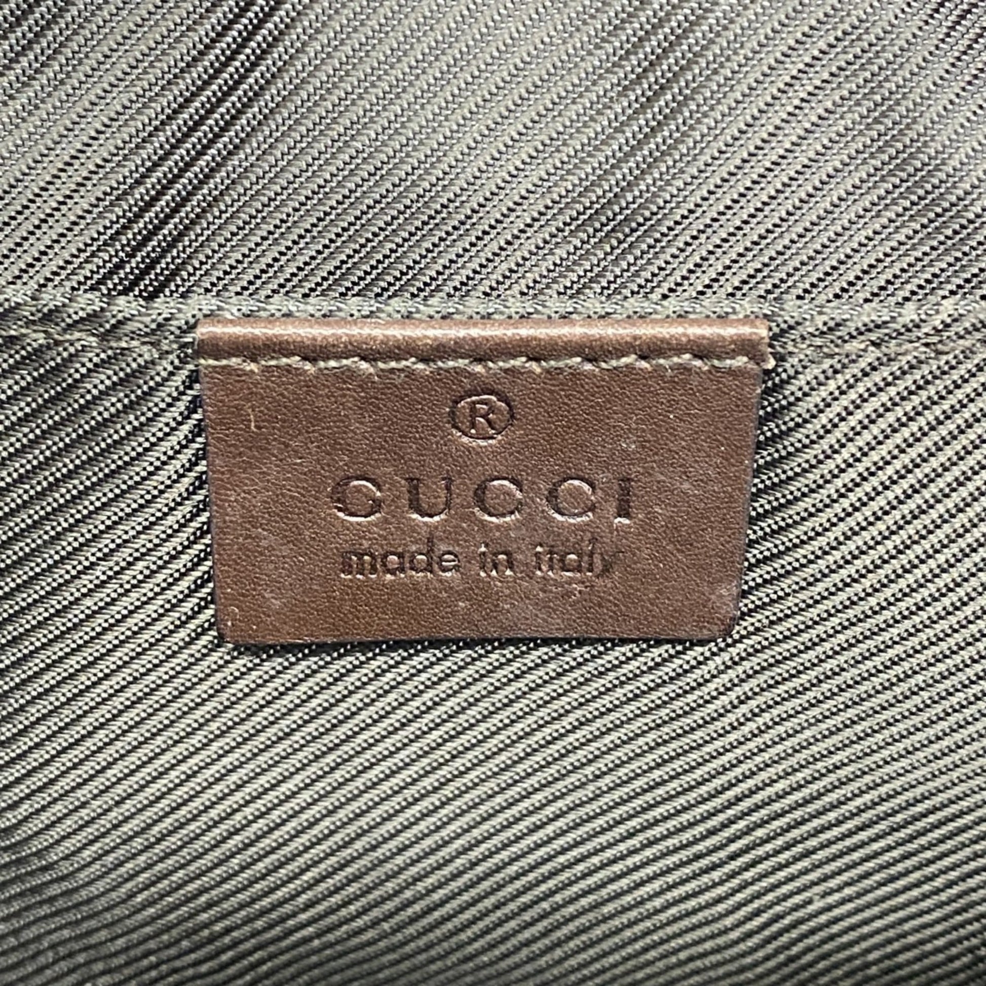 Gucci Beige Brown Pvc Shoulder Bag
