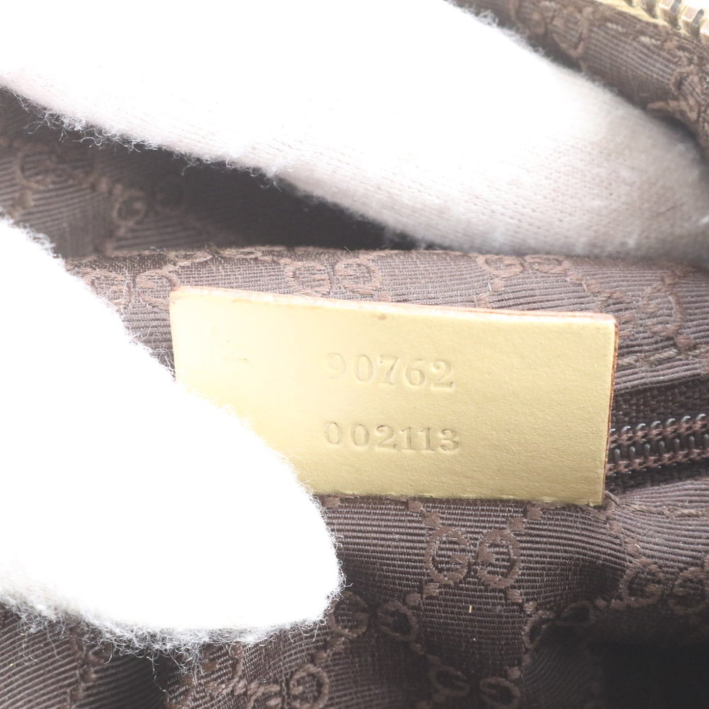 Gucci Yellow Leather Canvas Shoulder Bag