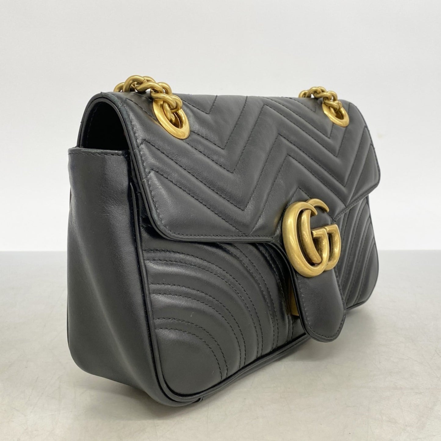 Gucci Black Leather Shoulder Bag