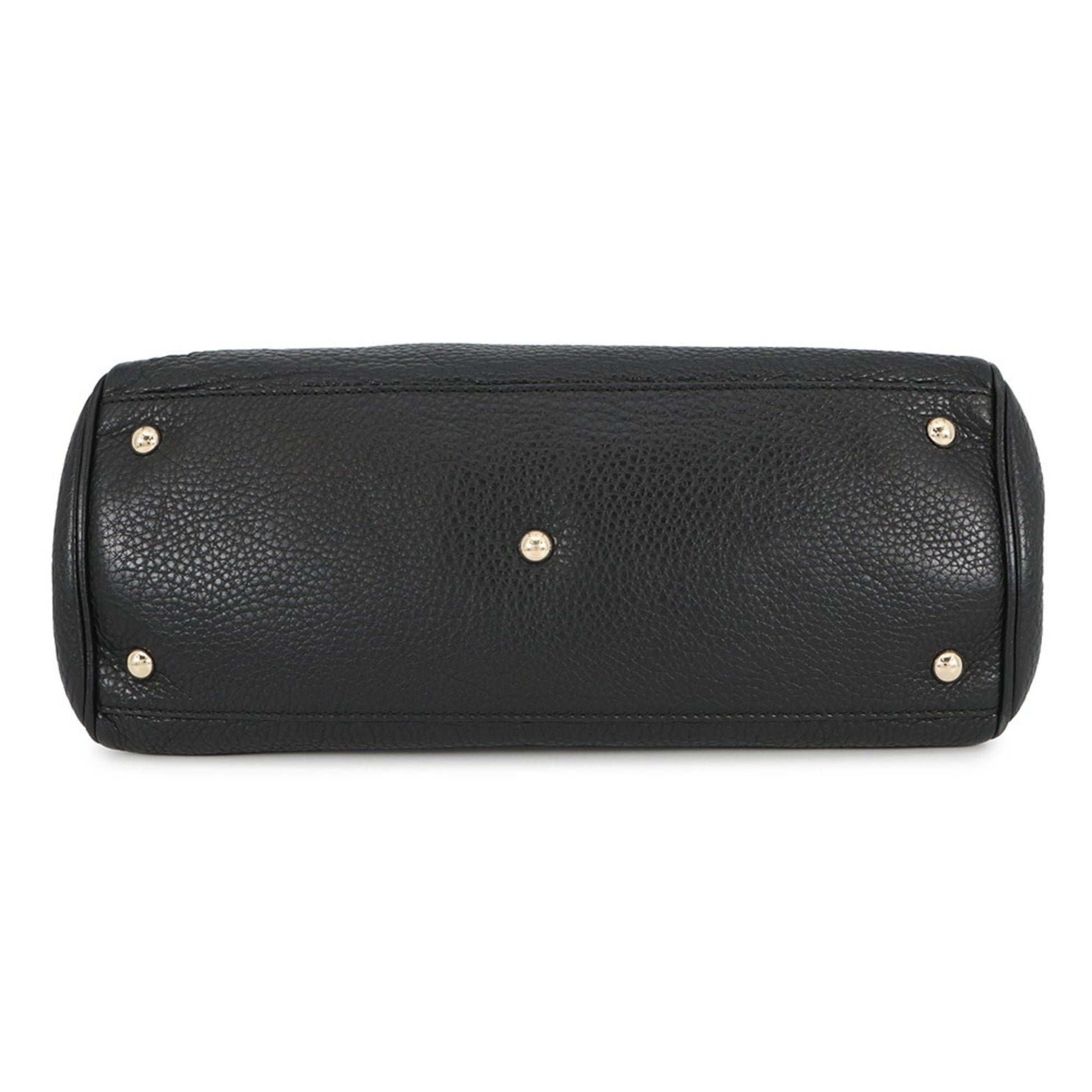 Gucci Black Leather Handbag Shoulder Bag