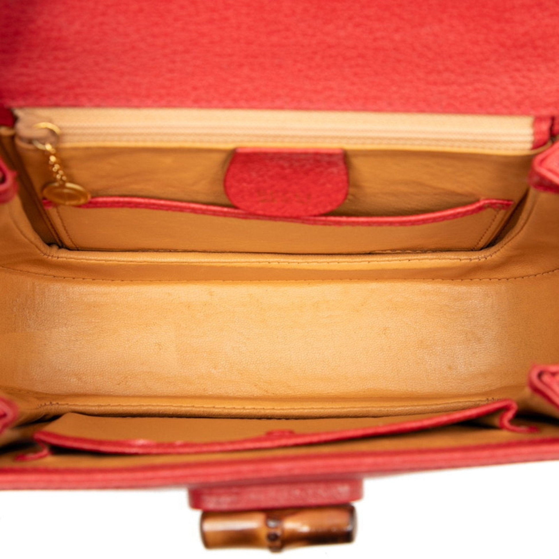 Gucci Red Color Leather Handbag Shoulder Bag