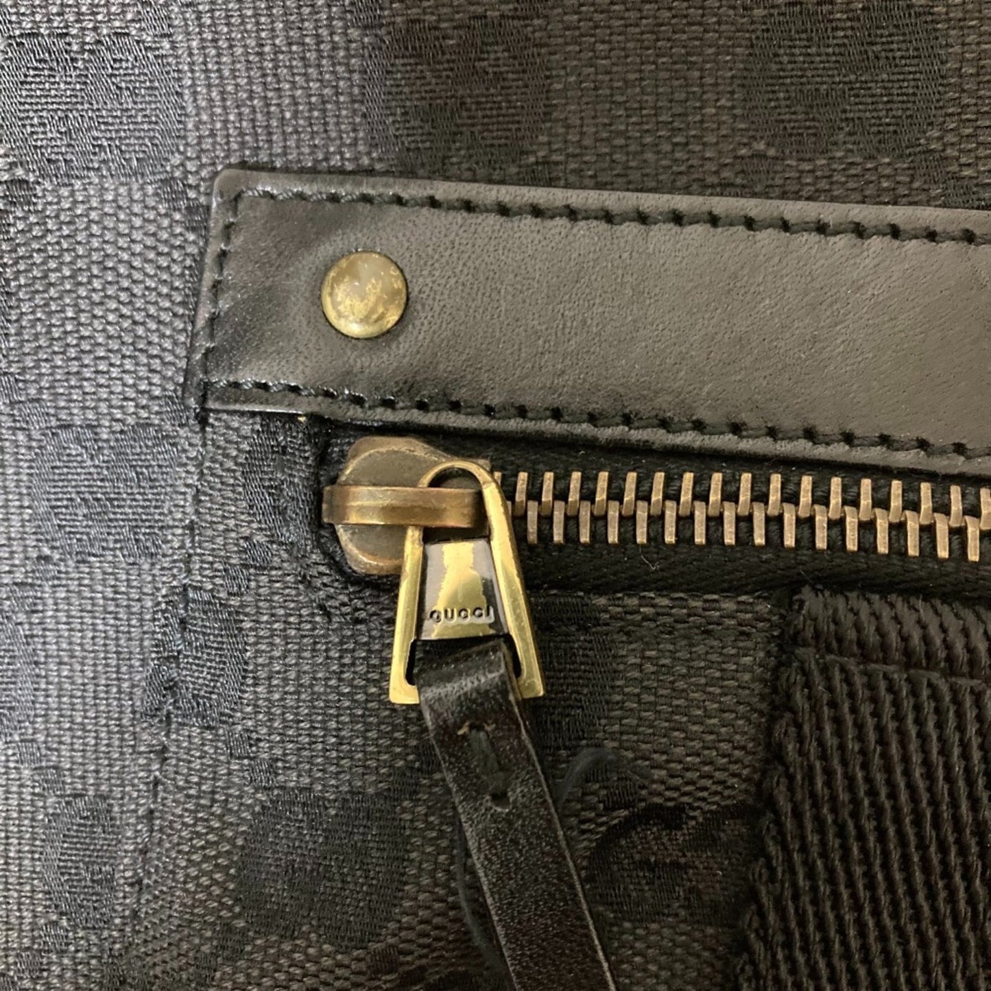 Gucci Black Canvas Shoulder Bag