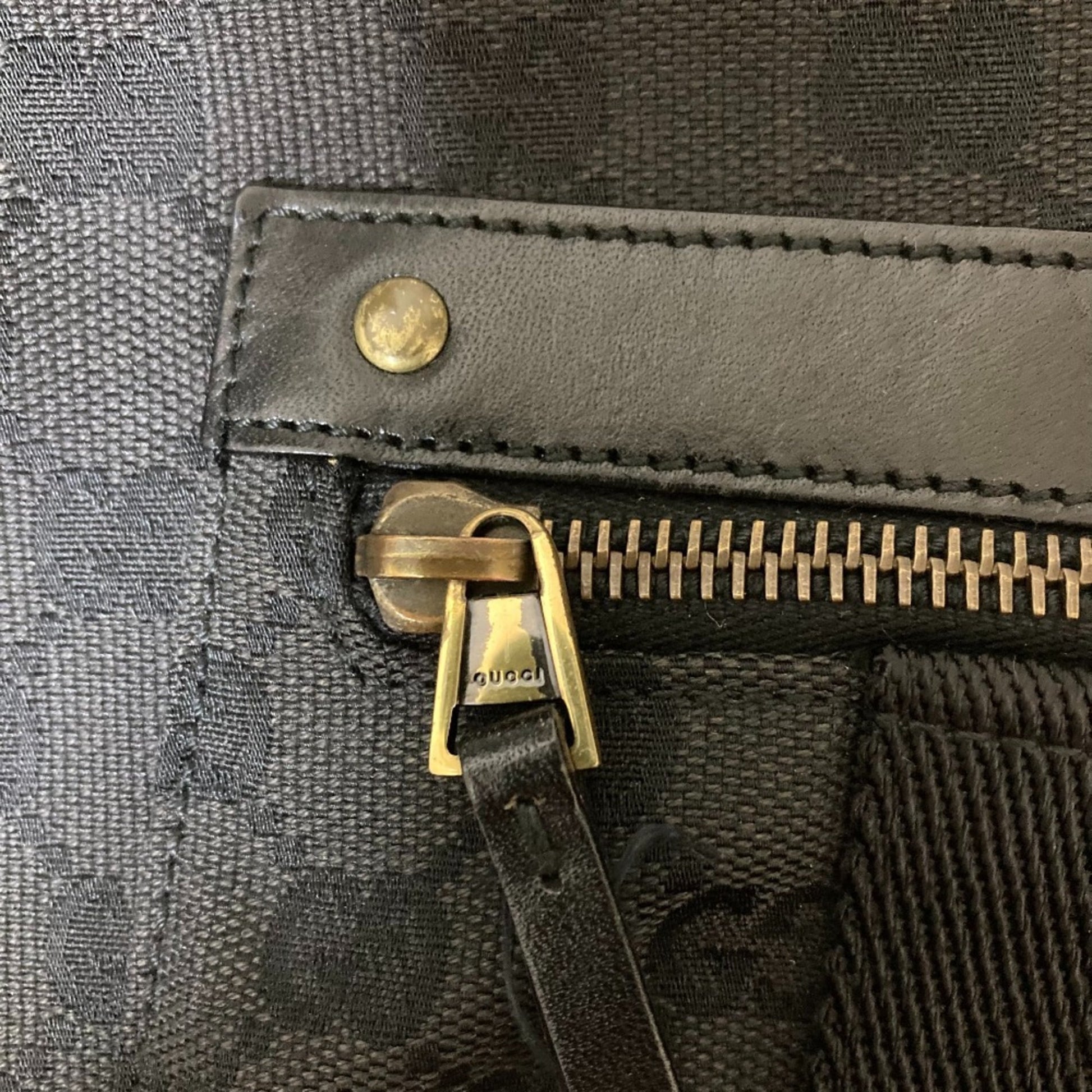 Gucci Black Canvas Shoulder Bag