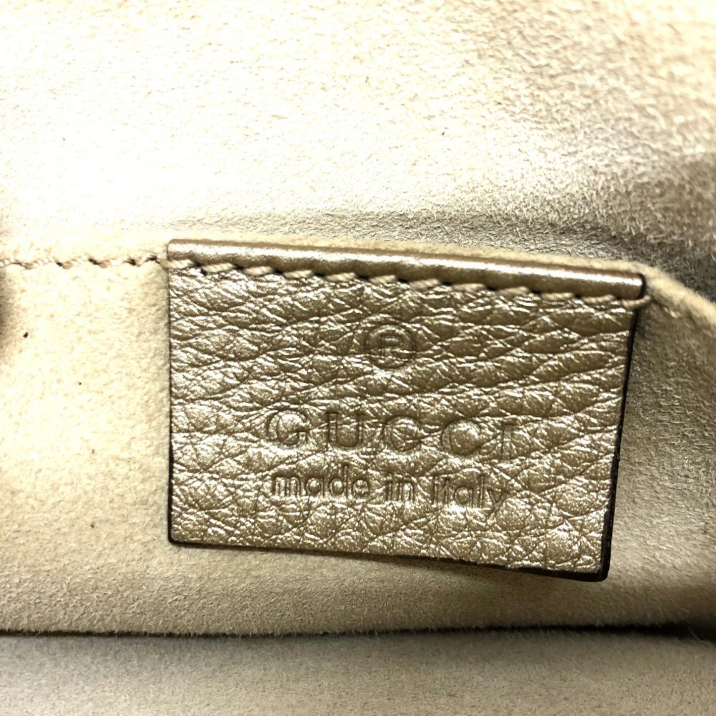 Gucci Gold Leather Handbag