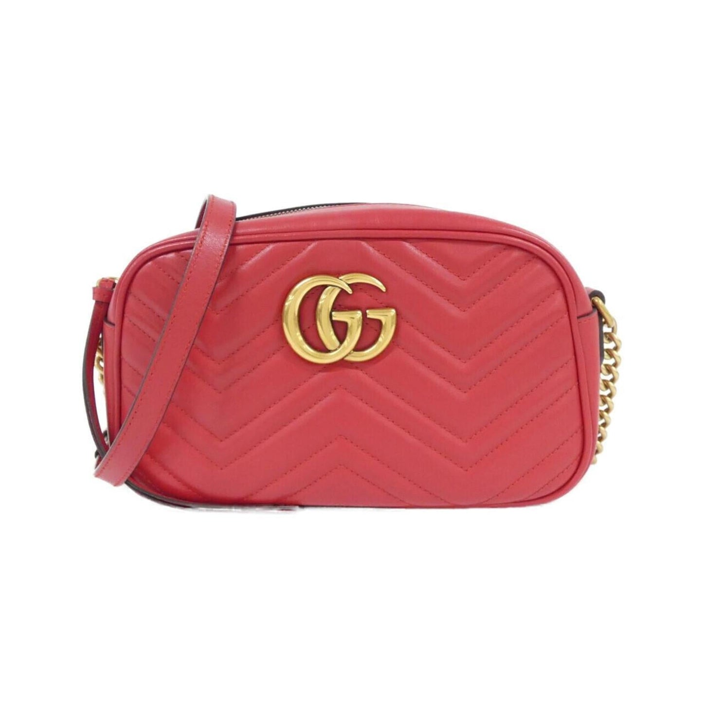 Gucci Red Color Leather Shoulder Bag