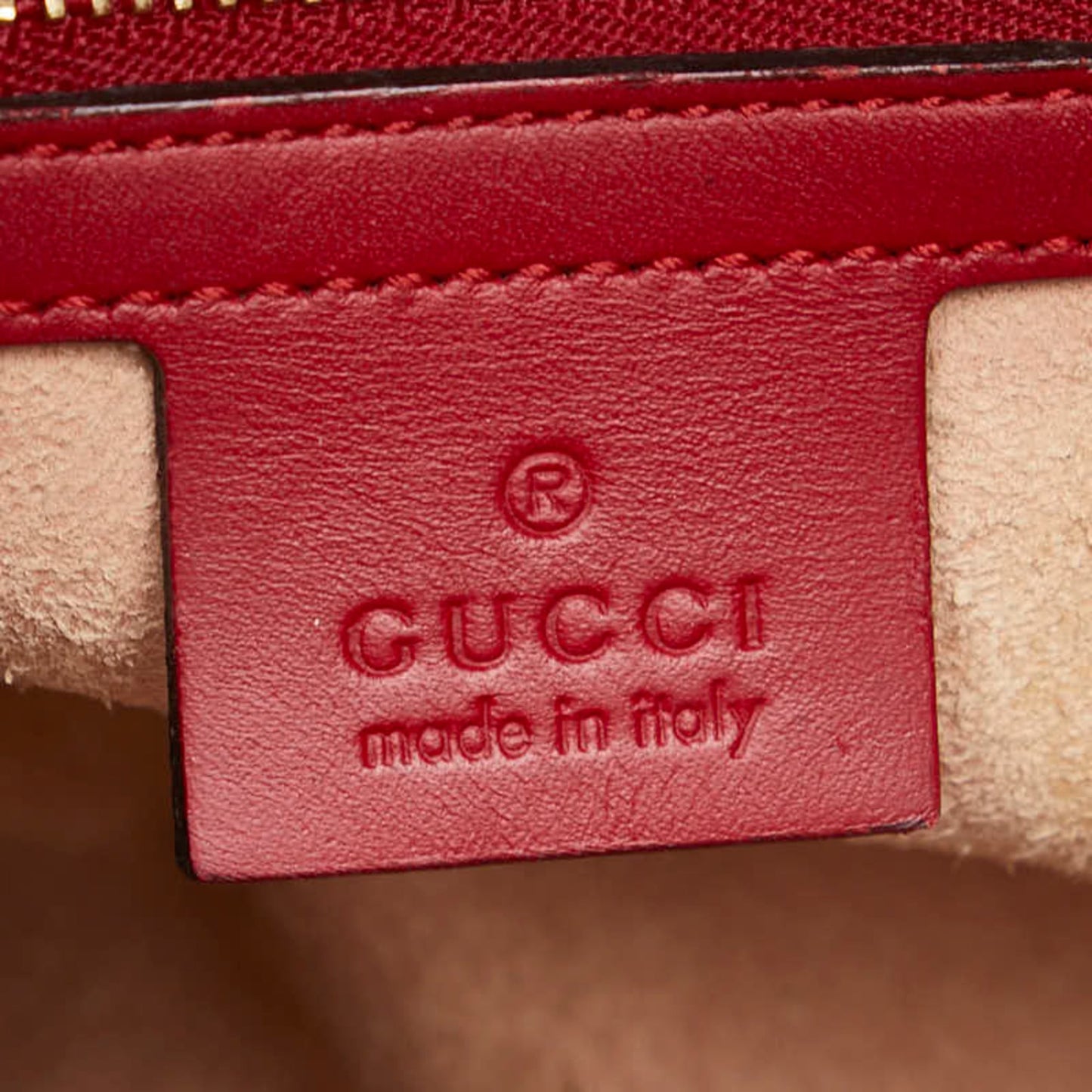 Gucci Red Color Leather Handbag Shoulder Bag