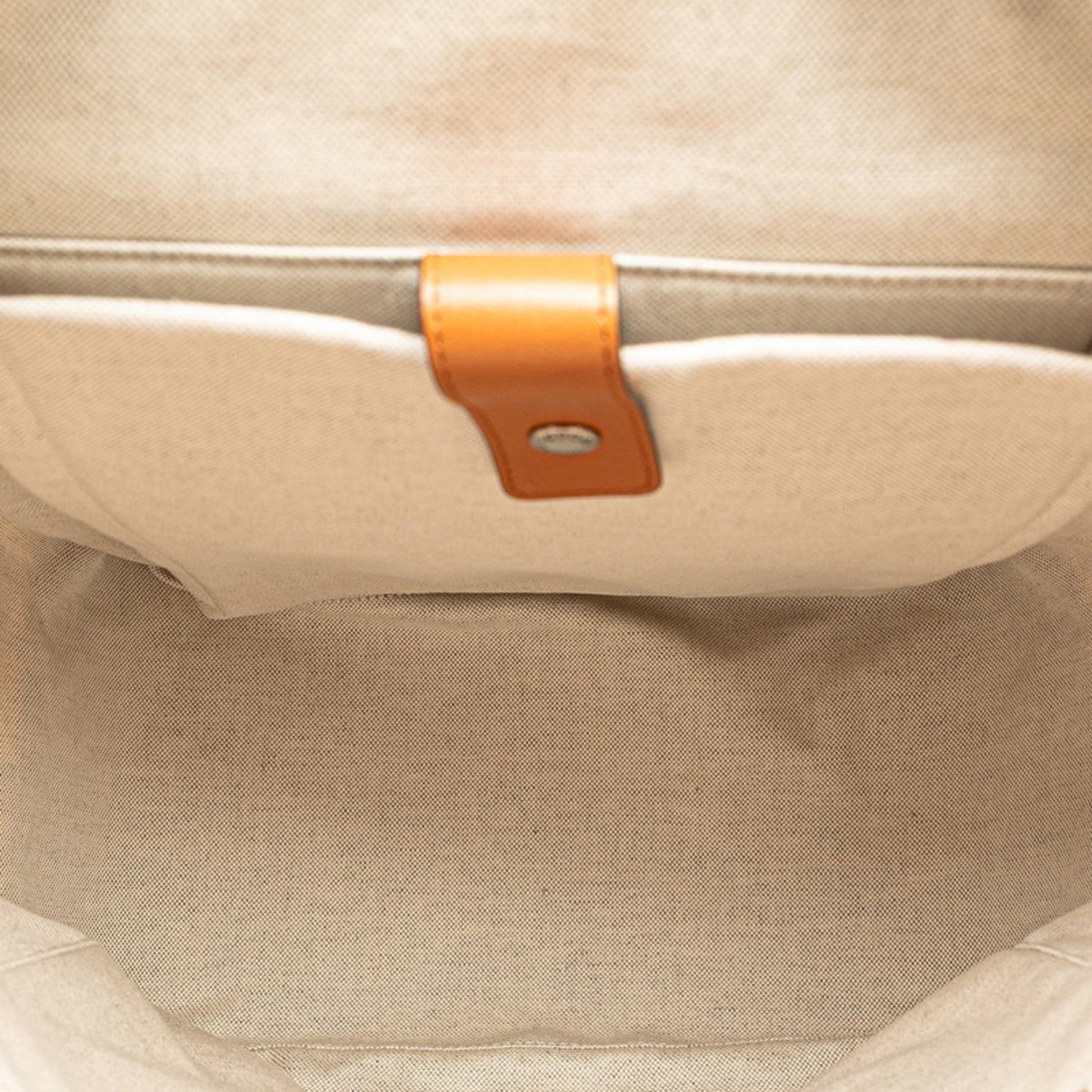 Gucci Beige Brown Red Color Nylon Leather Backpack