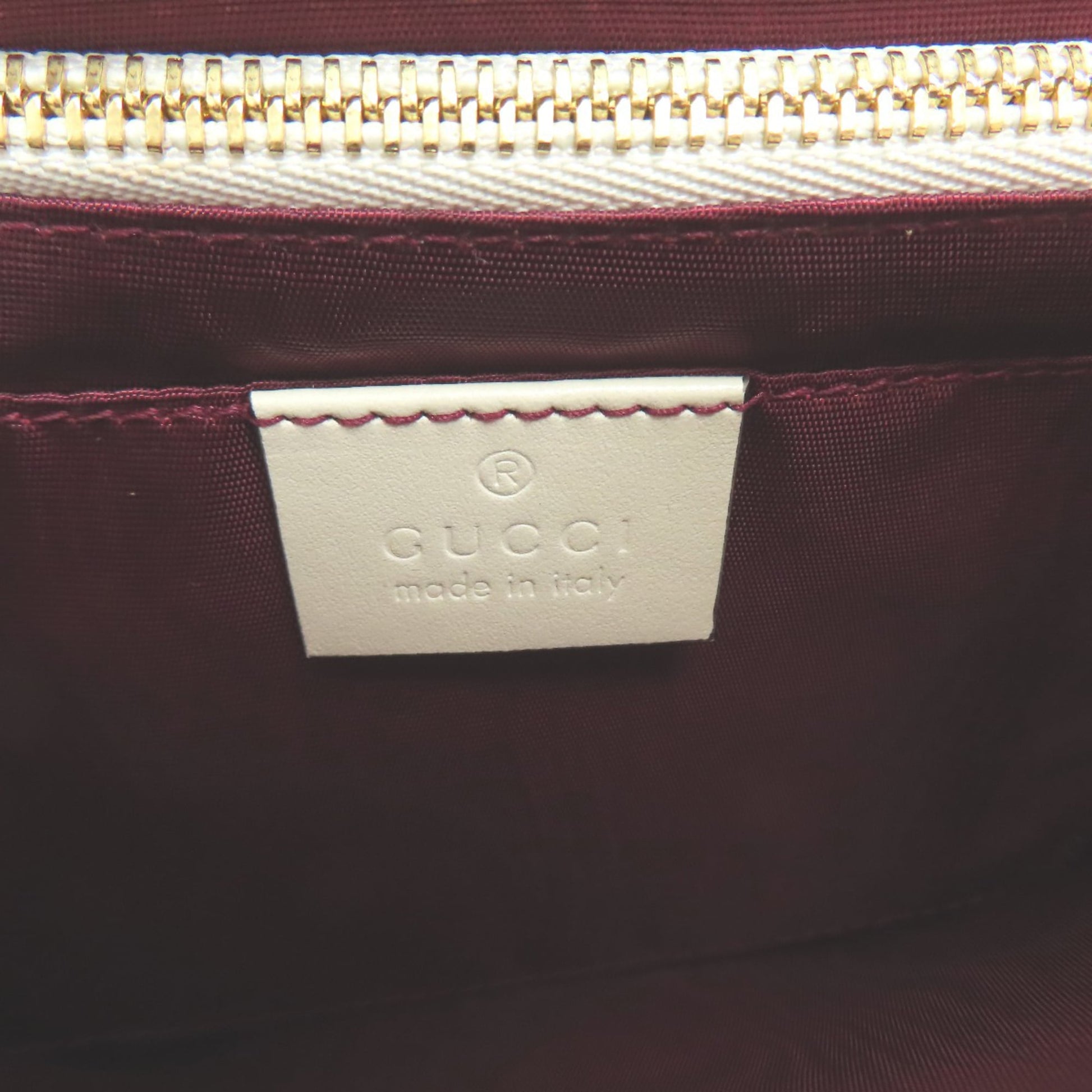 Gucci White Leather Shoulder Bag
