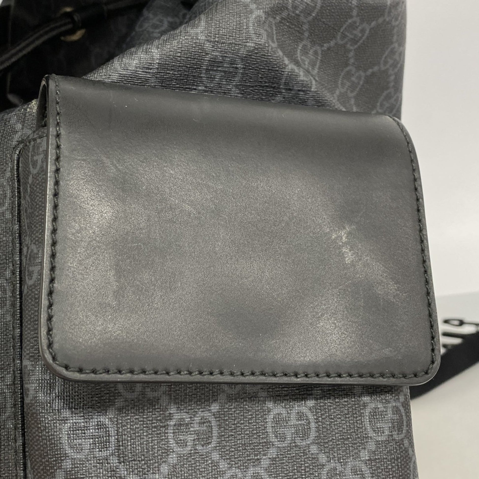 Gucci Black Pvc Backpack