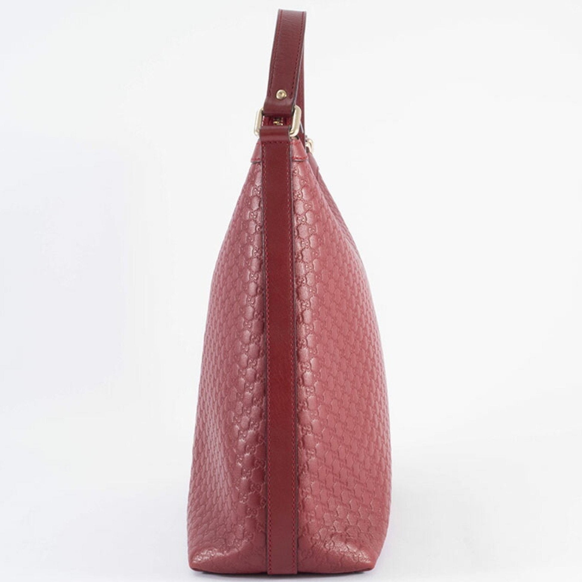 Gucci Microguccissima Red Color Leather Shoulder Bag