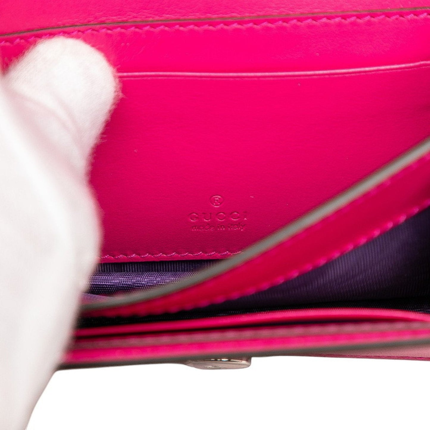 Gucci Pink Nylon Leather Handbag Shoulder Bag