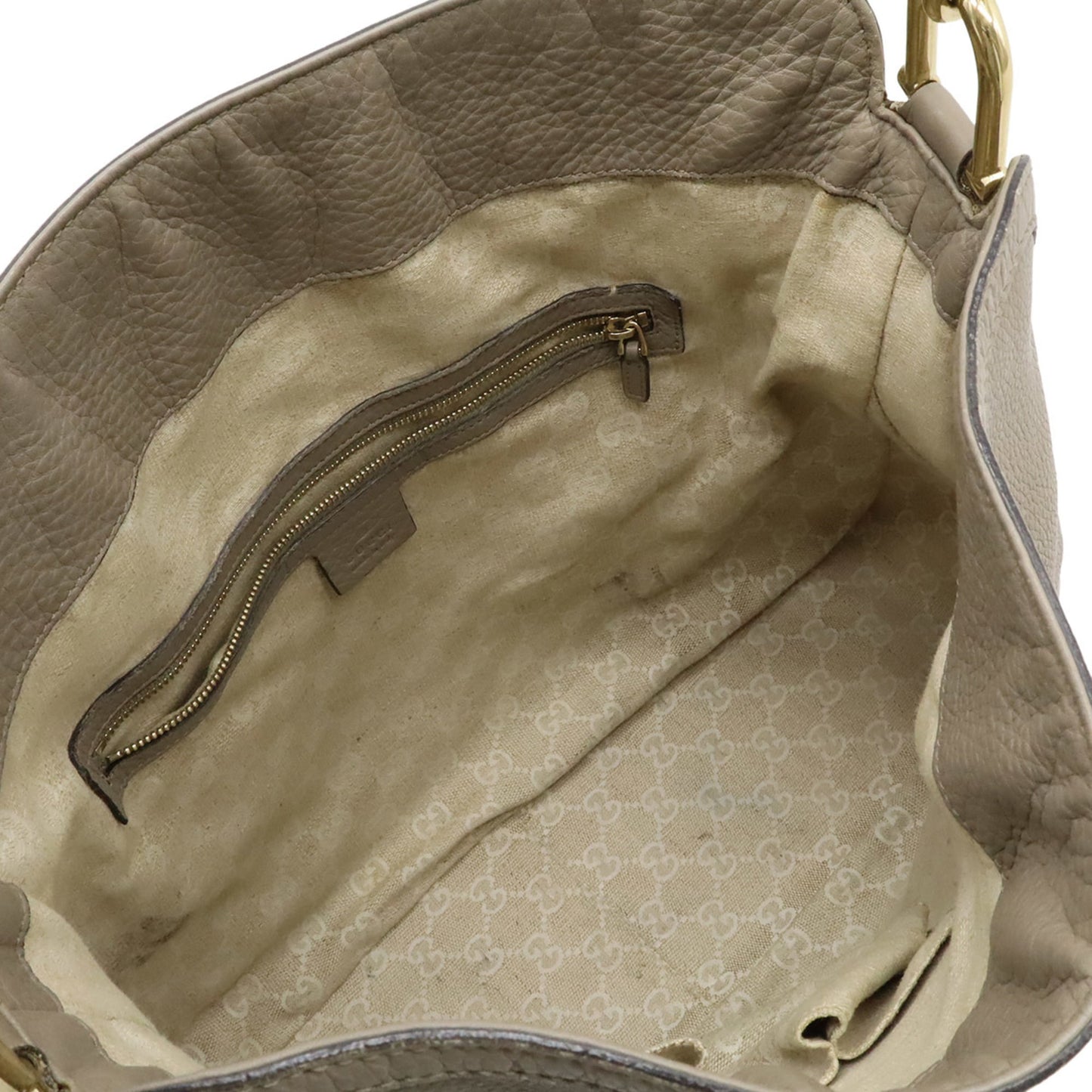 Gucci Bamboo Grayish Bamboo Leather Handbag Shoulder Bag