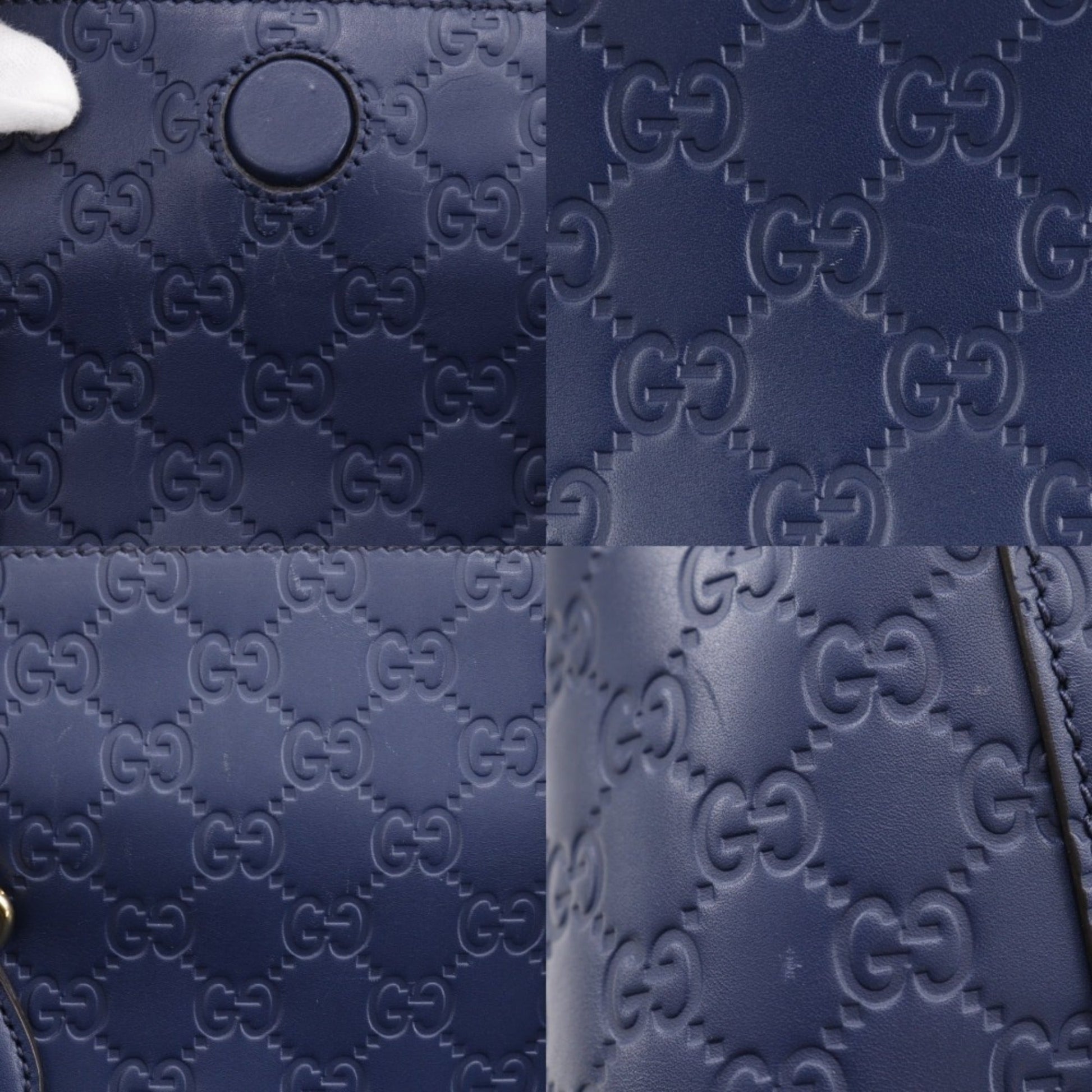 Gucci Navy Leather Handbag