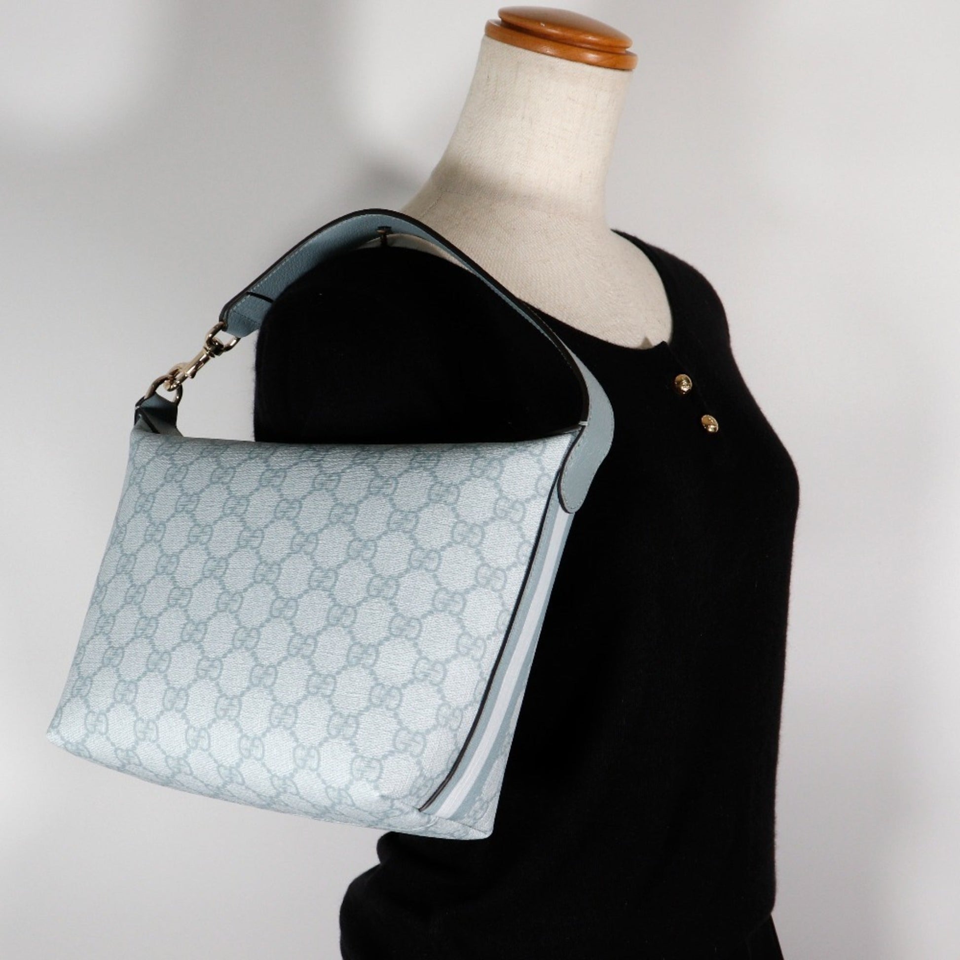 Gucci Ophidia Blue Gg Supreme Shoulder Bag