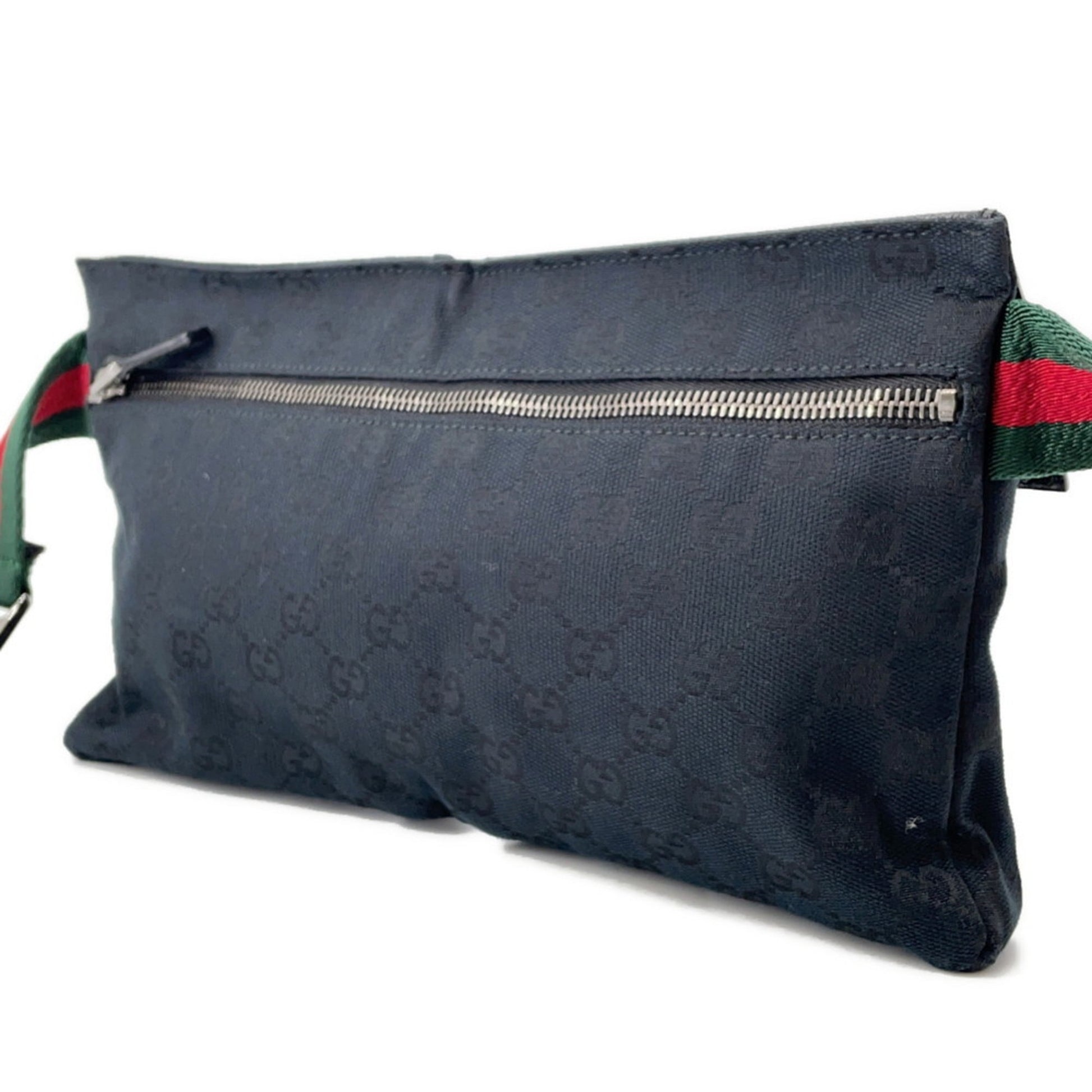 Gucci Sherry Line Black Gg Canvas Sling Bag