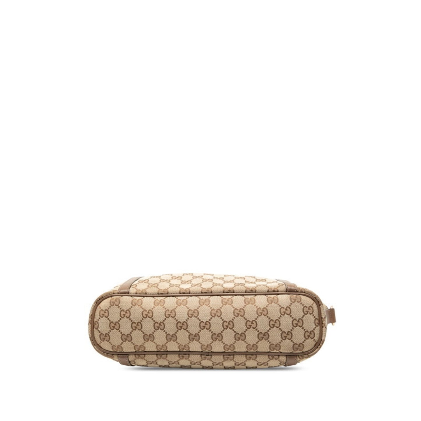 Gucci Beige Brown Canvas Leather Tote Bag
