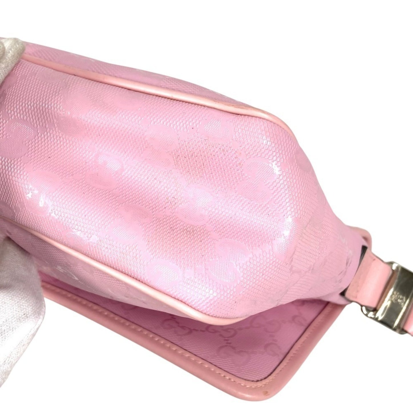 Gucci Gg Imprimé Pink Gg Imprimé Leather Messenger Bag Shoulder Bag