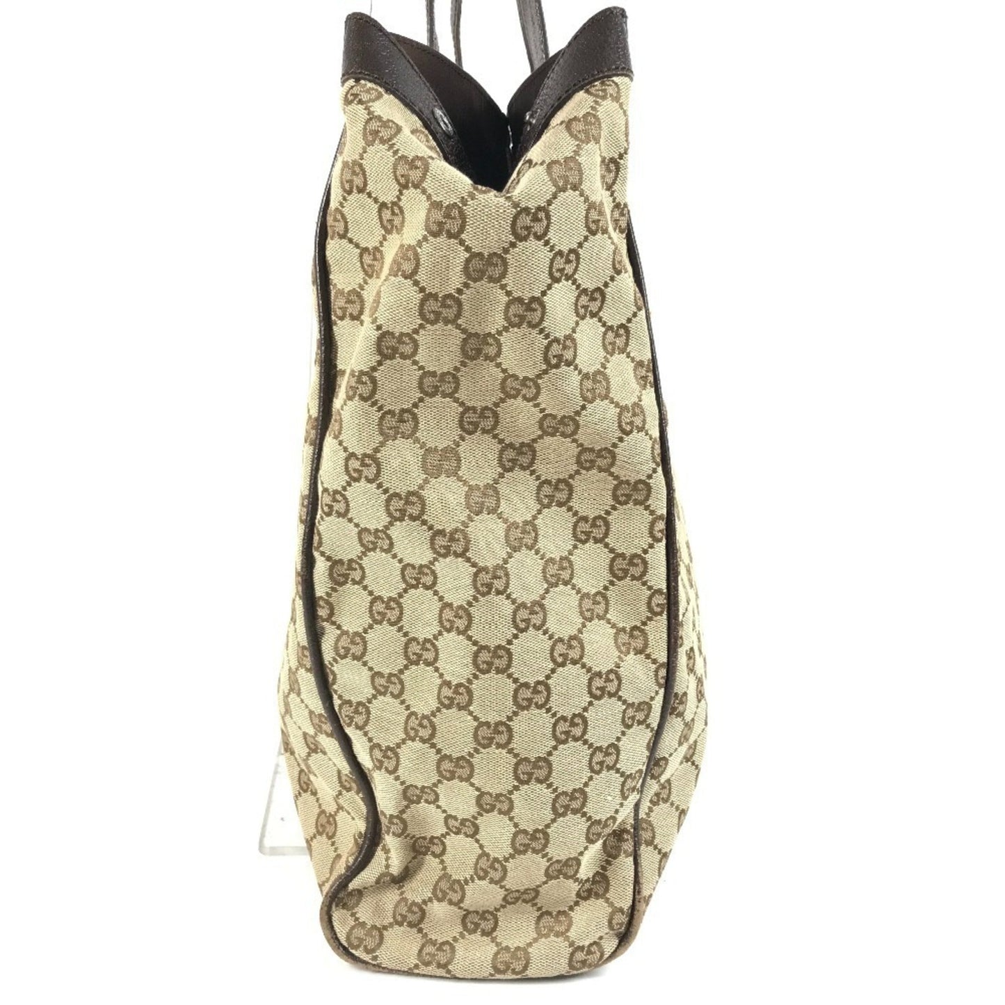 Gucci Beige Dark Brown Gg Canvas Shoulder Bag Tote Bag