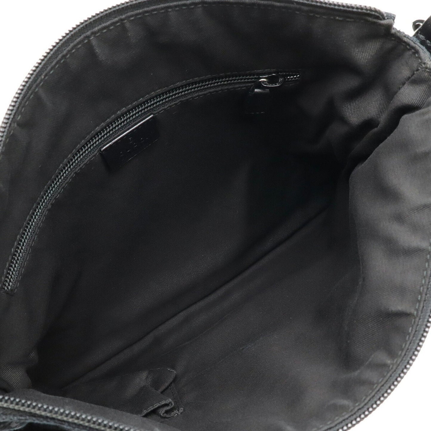 Gucci Black Canvas Leather Shoulder Bag