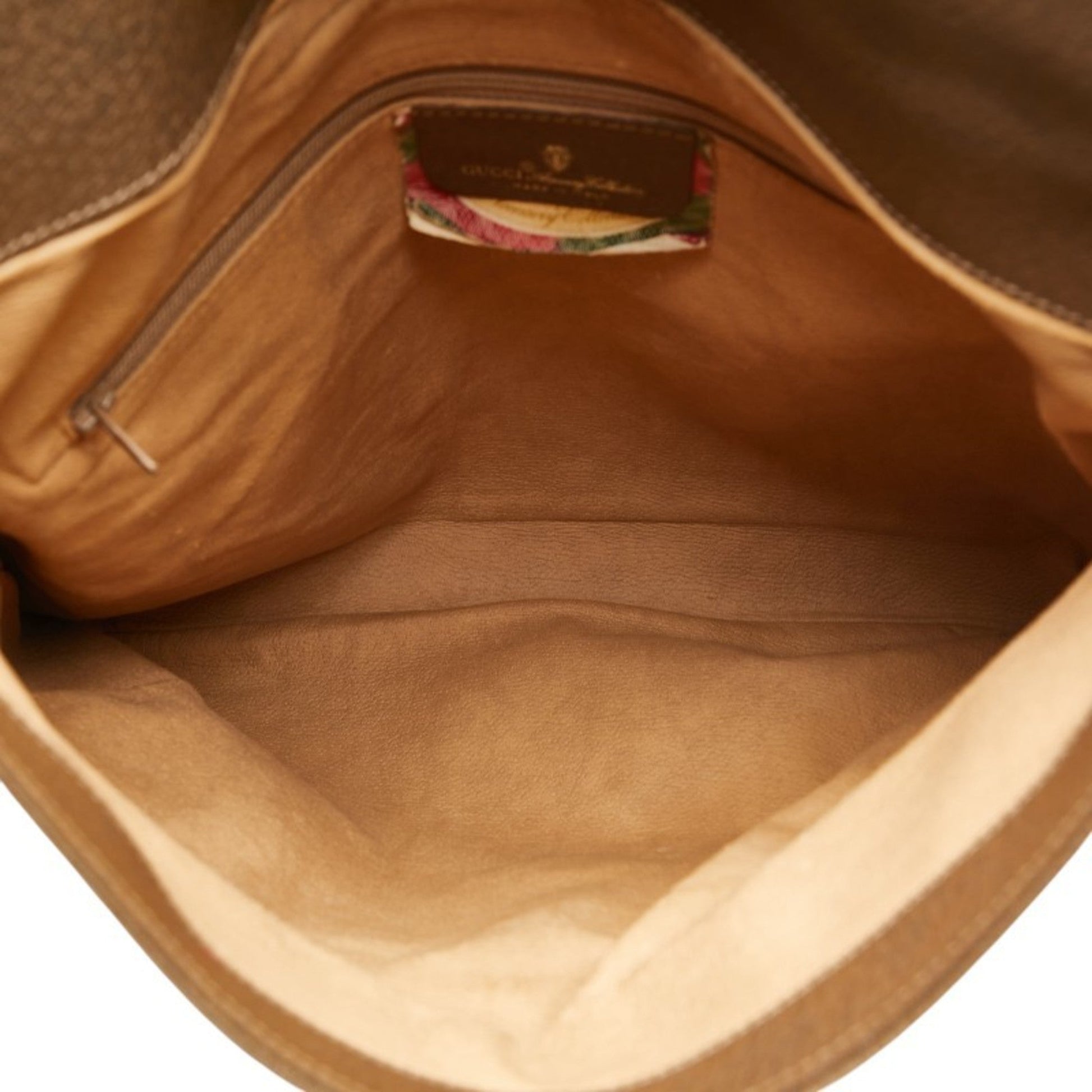 Gucci Beige Brown Pvc Leather Clutch Bag