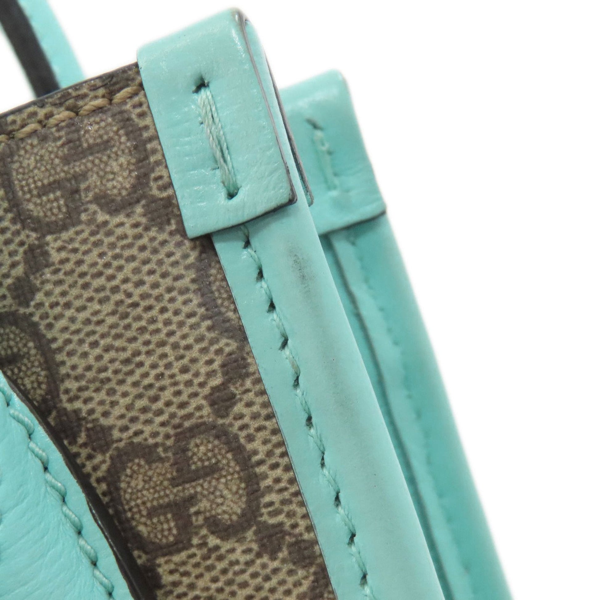 Gucci Brown Light Blue Pvc Handbag